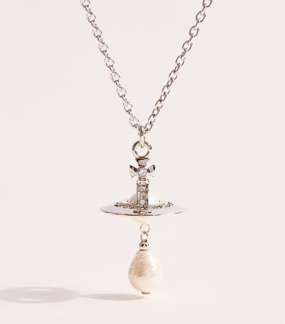 Vivienne Westwood Aleksa Pendant Necklace Pl/cr Rs Prl/cr