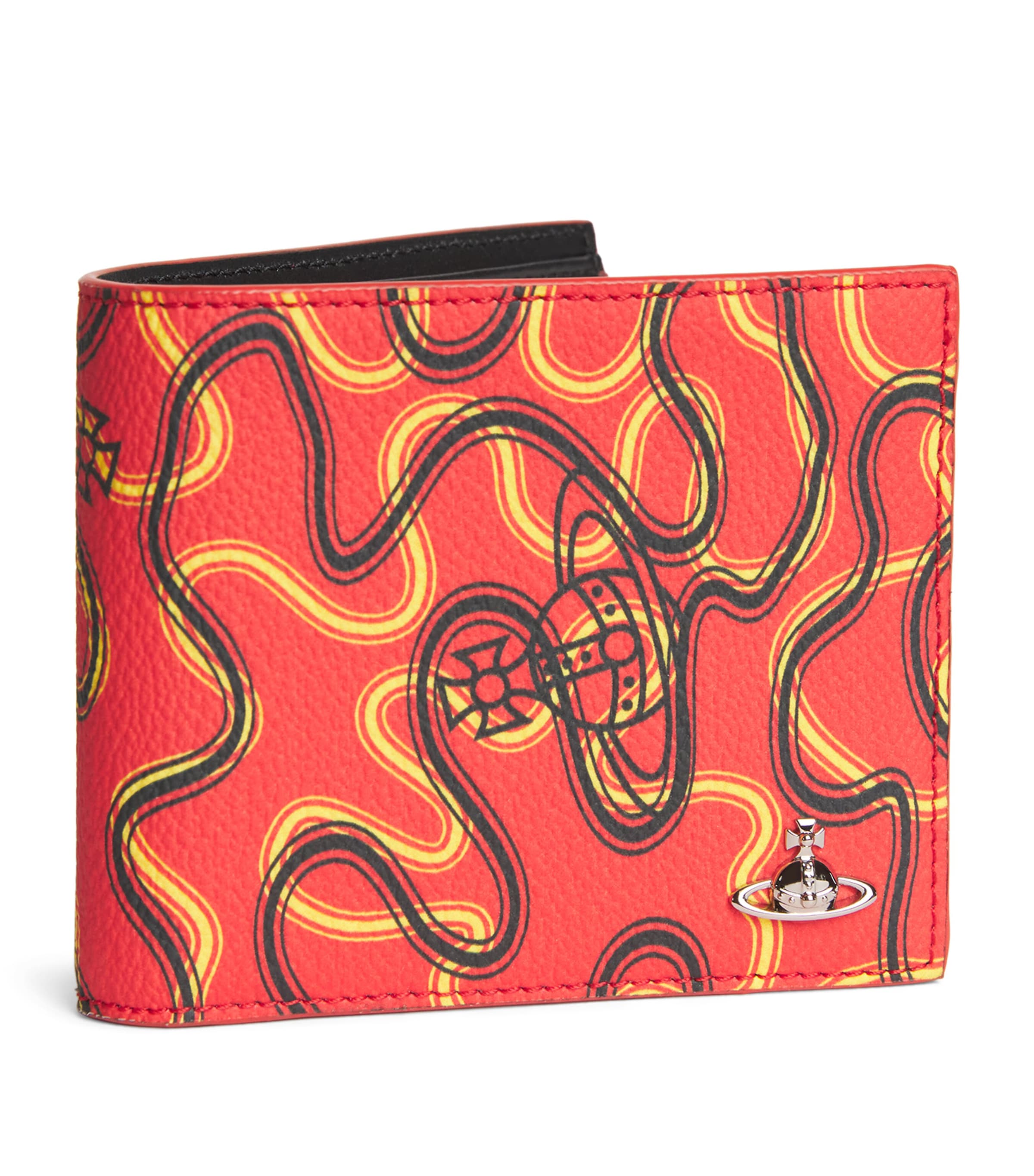 Vivienne Westwood Squiggle Print Bifold Wallet Poppy Red