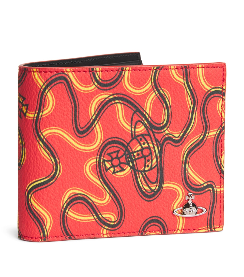 Vivienne Westwood Squiggle Print Bifold Wallet Poppy Red