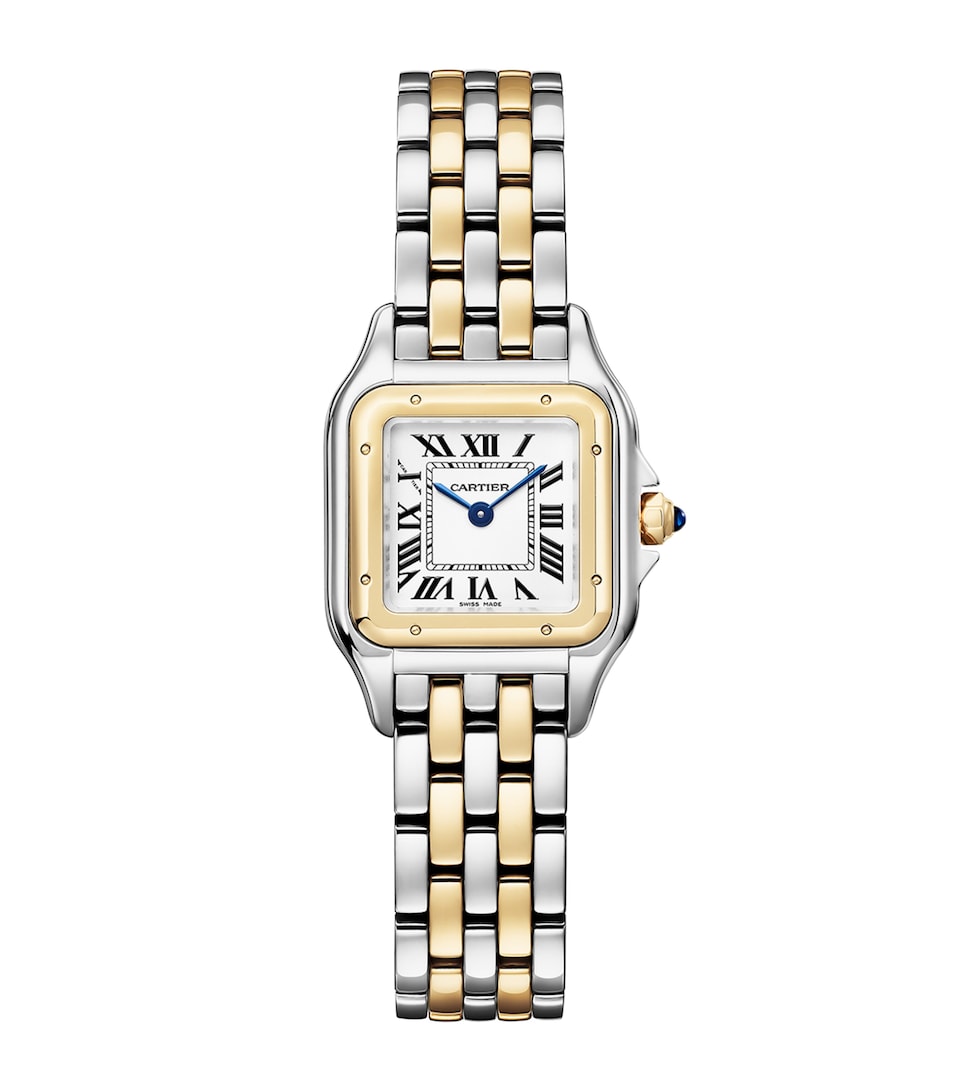 Cartier Small Yellow Gold and Stainless Steel Panthère de Cartier Watch 23mm Silver