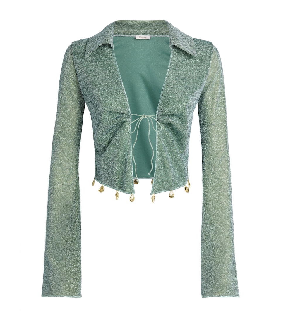 Oséree Womens Cropped Lumière Shirt Aqua