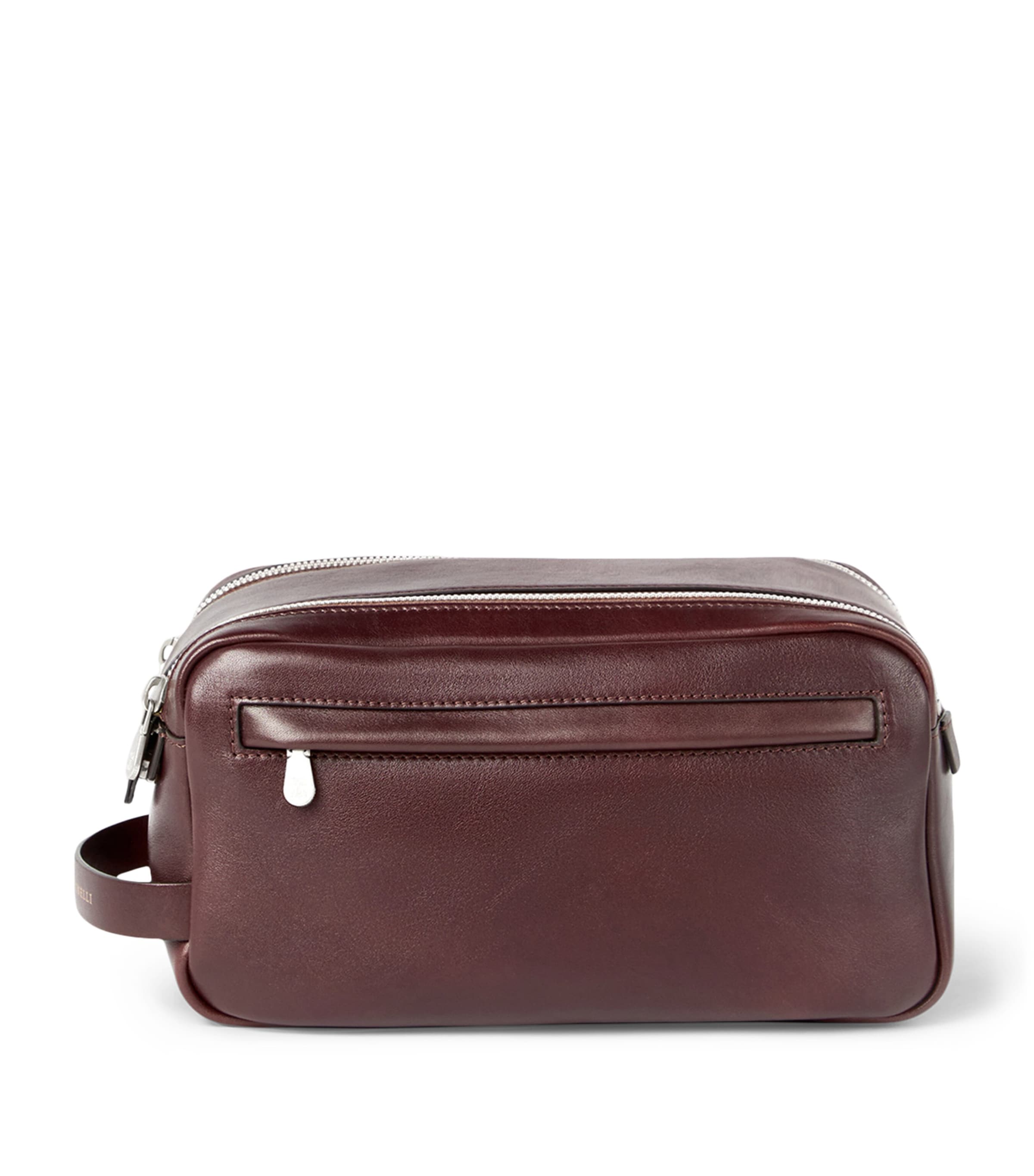 Brunello Cucinelli Leather Wash Bag