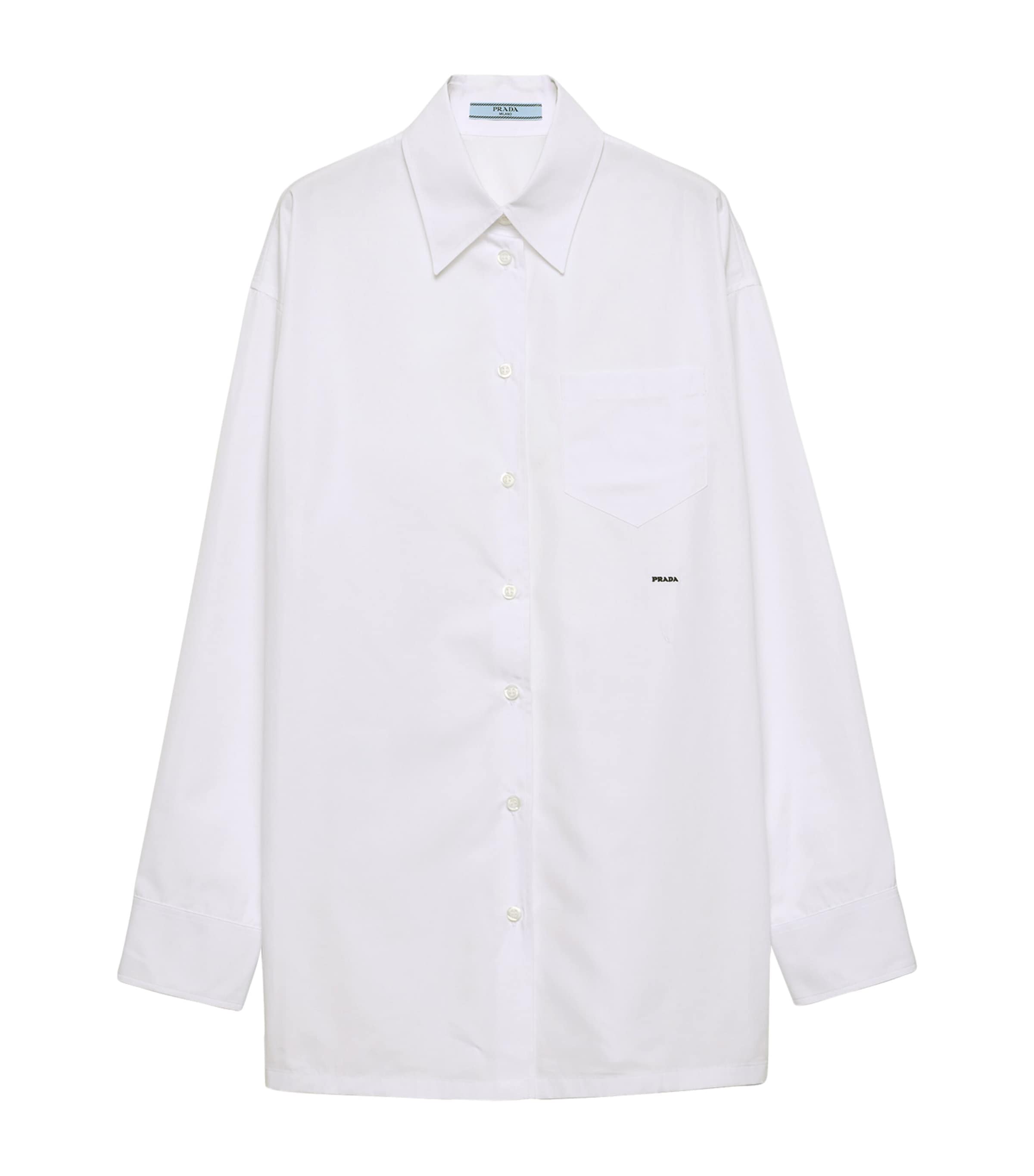 Embroidered-Logo Poplin Shirt