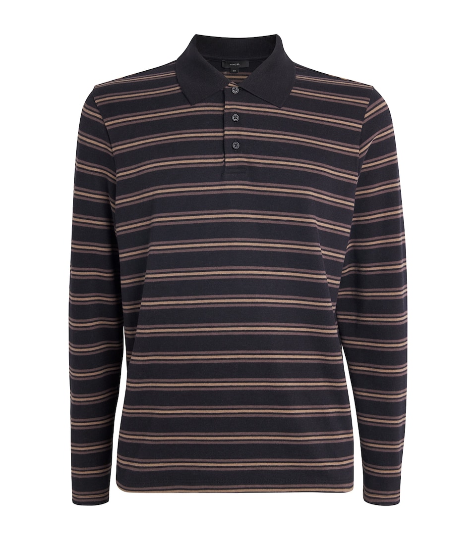 Cotton-Blend Stripe Polo Shirt