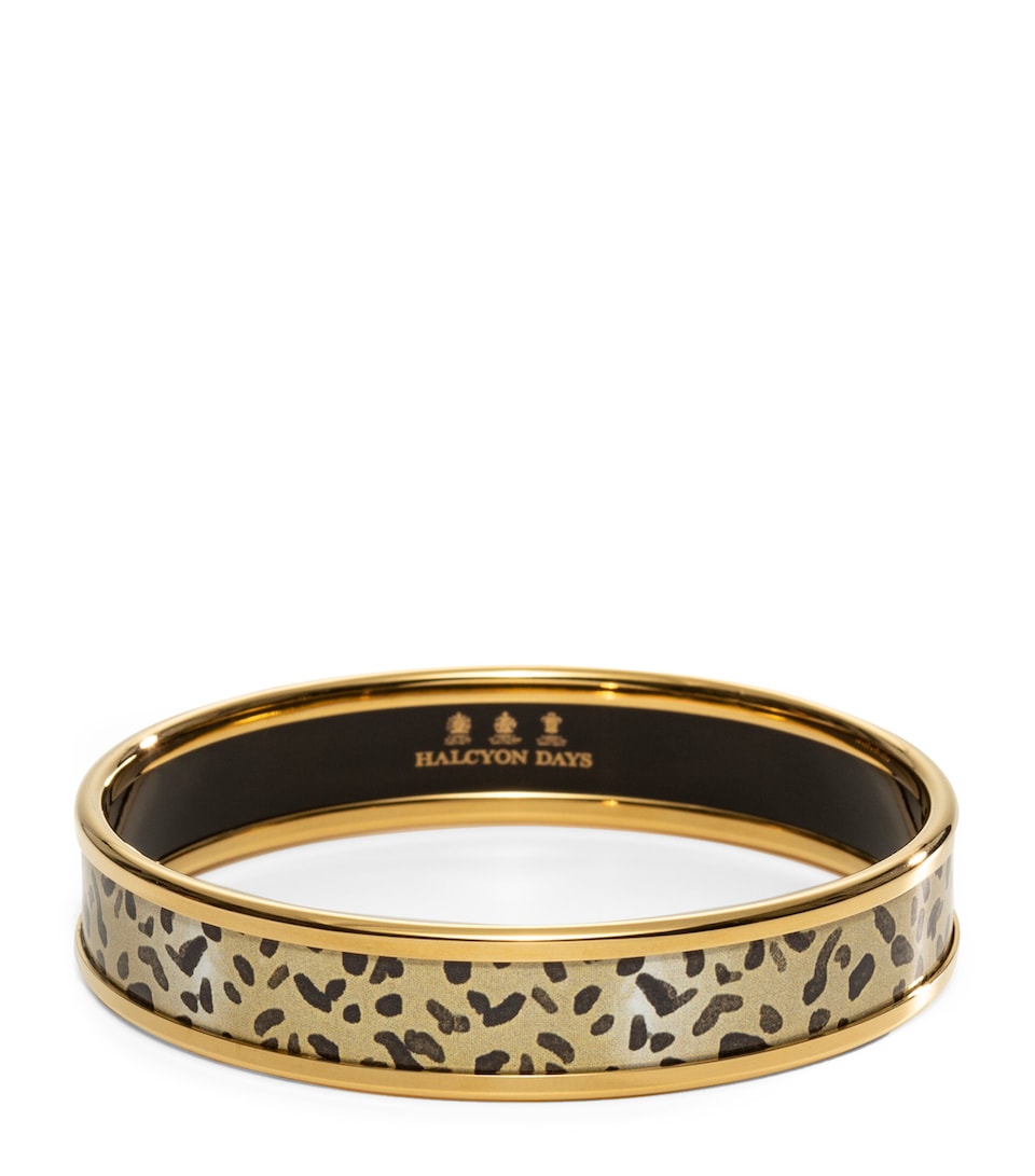 Halcyon Days Gold-Plated Leopard Bangle