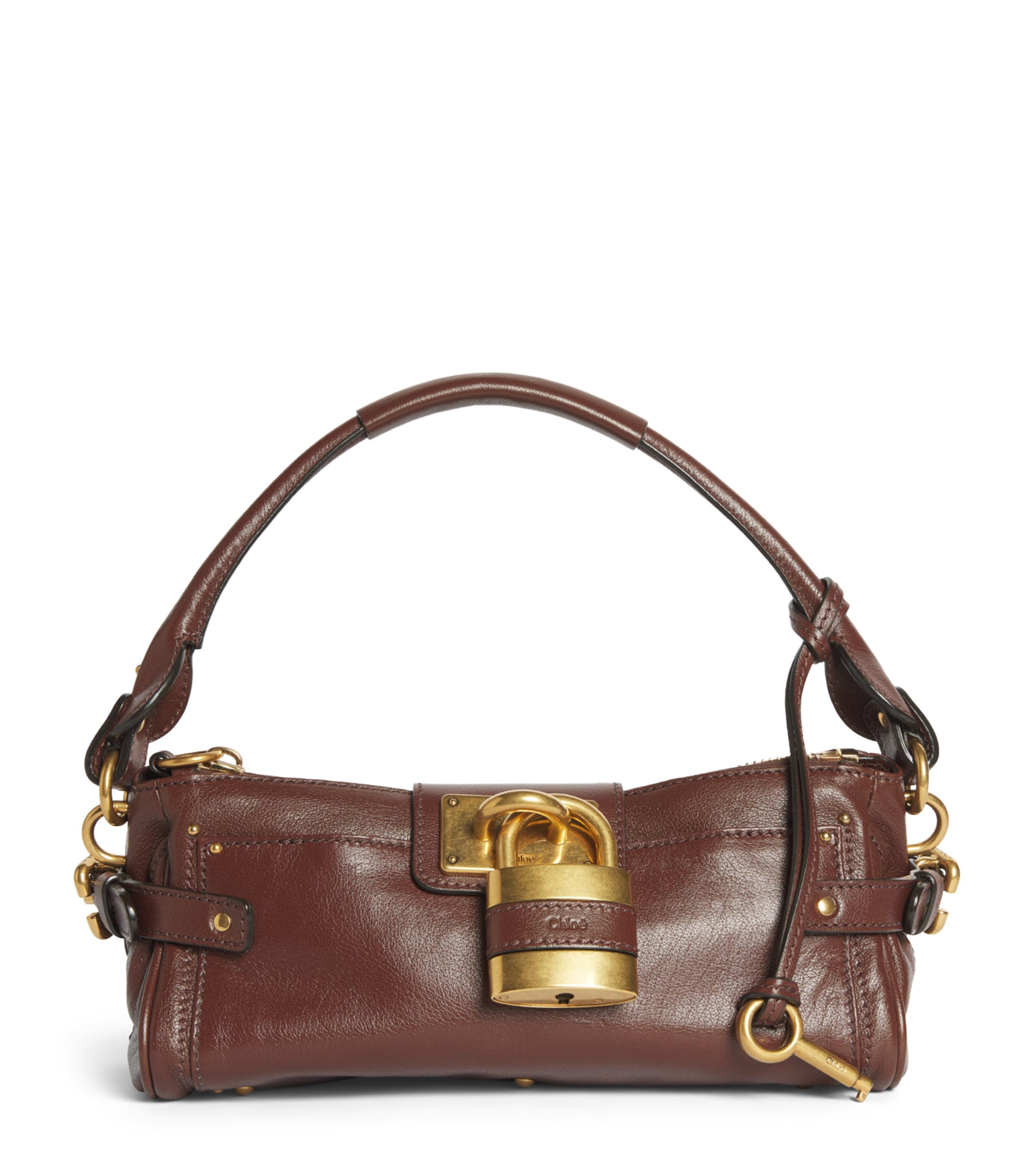 Chloé Small Leather Paddington Top-Handle Bag Crafty Browm