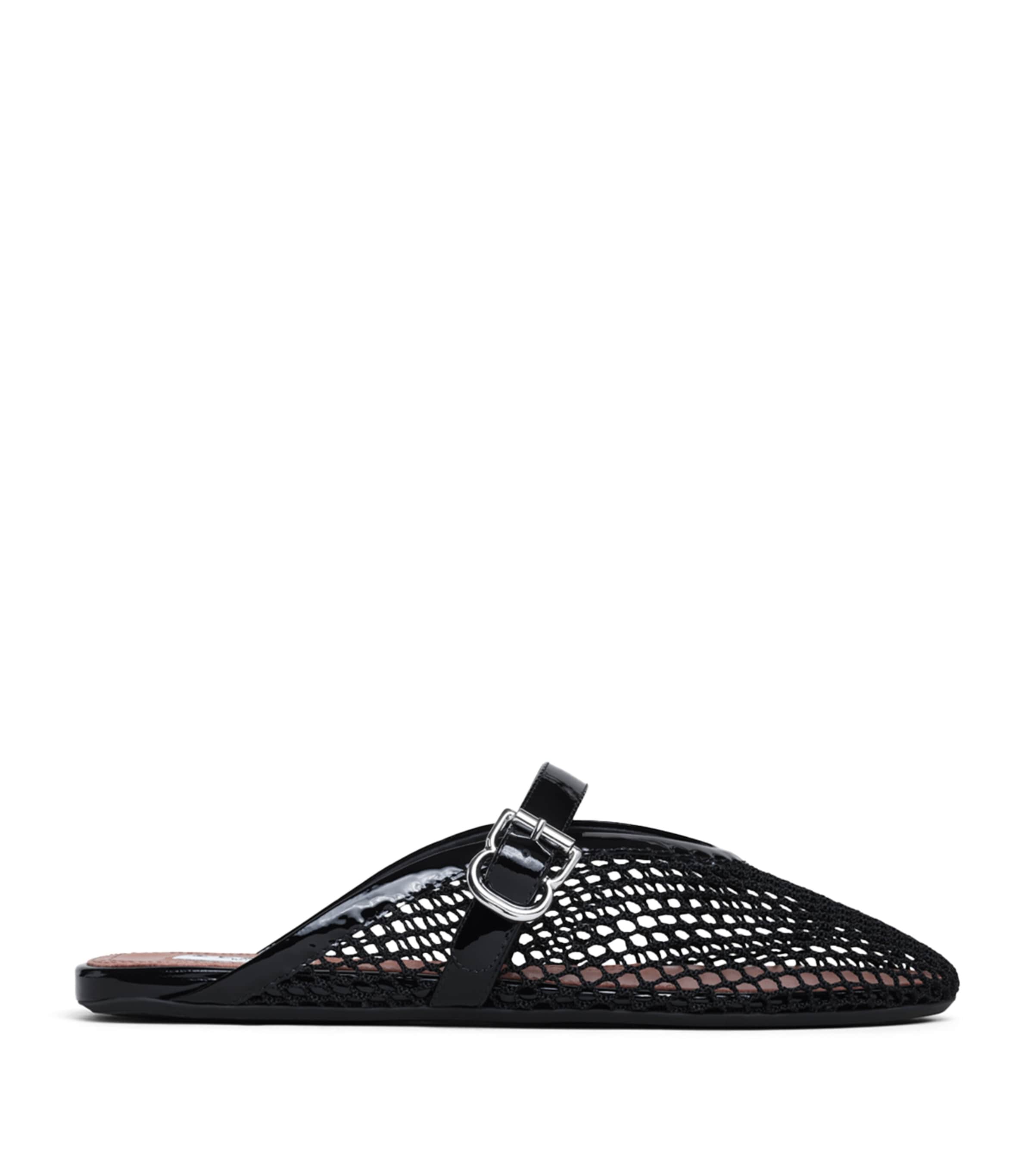 Alaïa Fishnet Mules Black