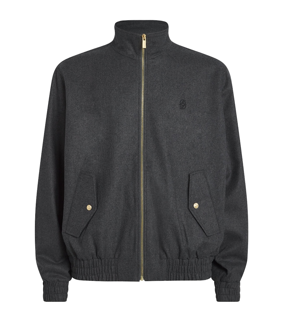 Wool Flannel Track Jacket