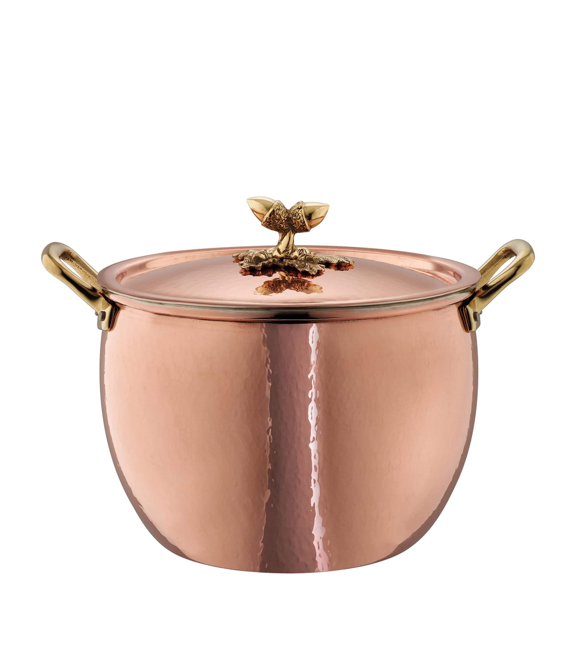 Ruffoni Hammered Copper Historia Stock Pot with Lid (26cm) Copper