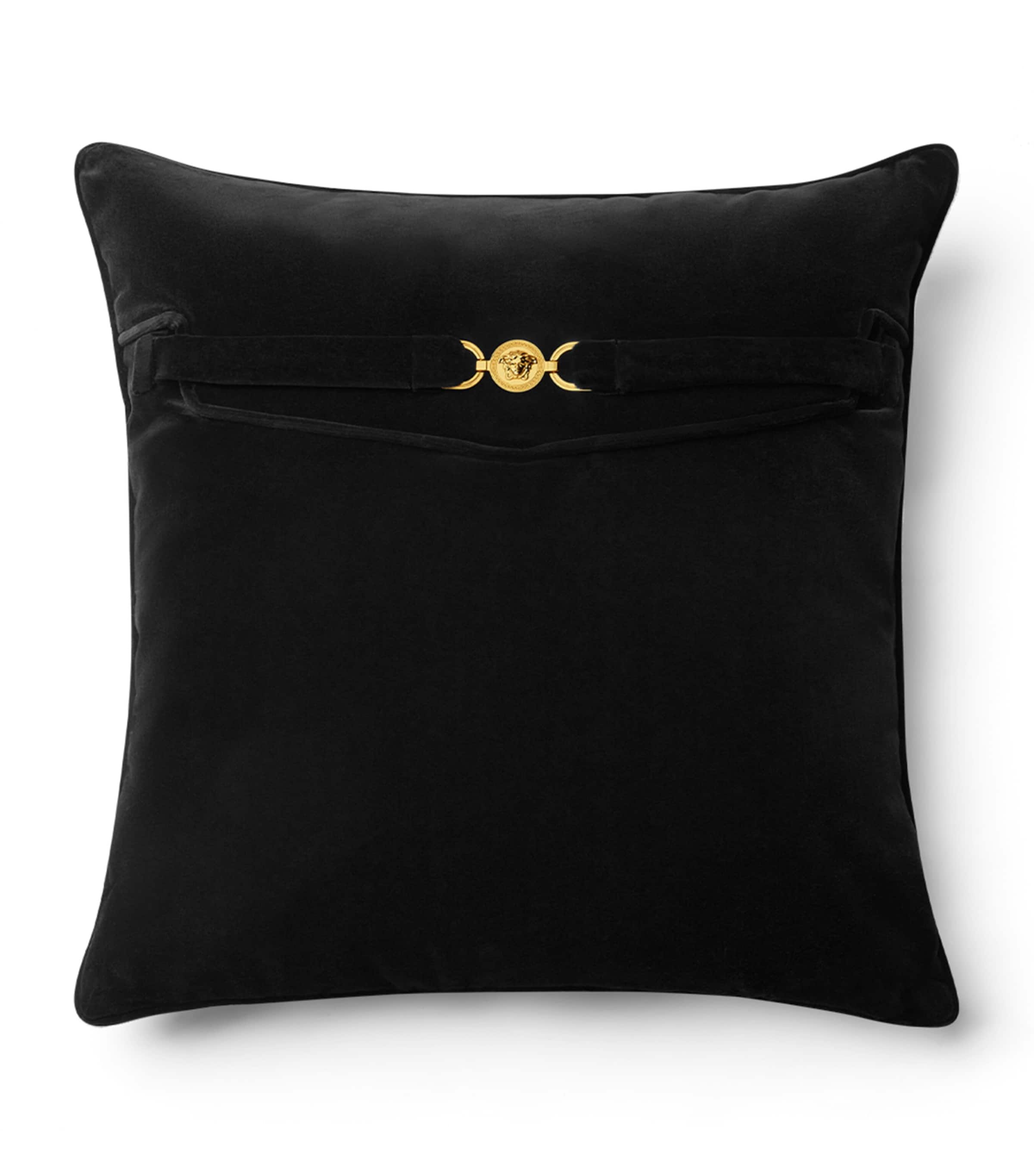 Versace Velvet Medusa '95 Cushion (45cm x 45cm) Black