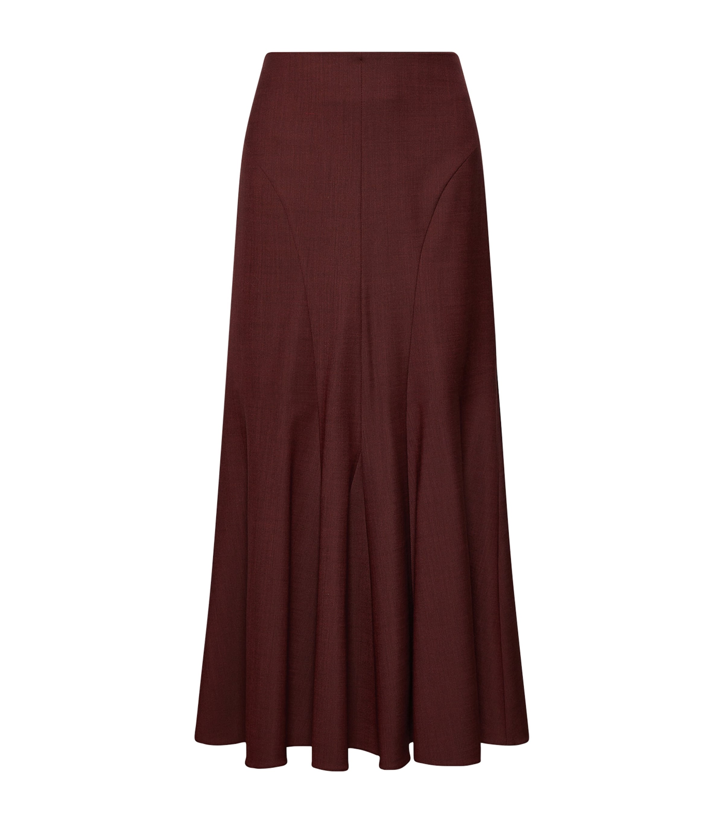 Marella Womens Stretch-Wool Mermaid Skirt Brown