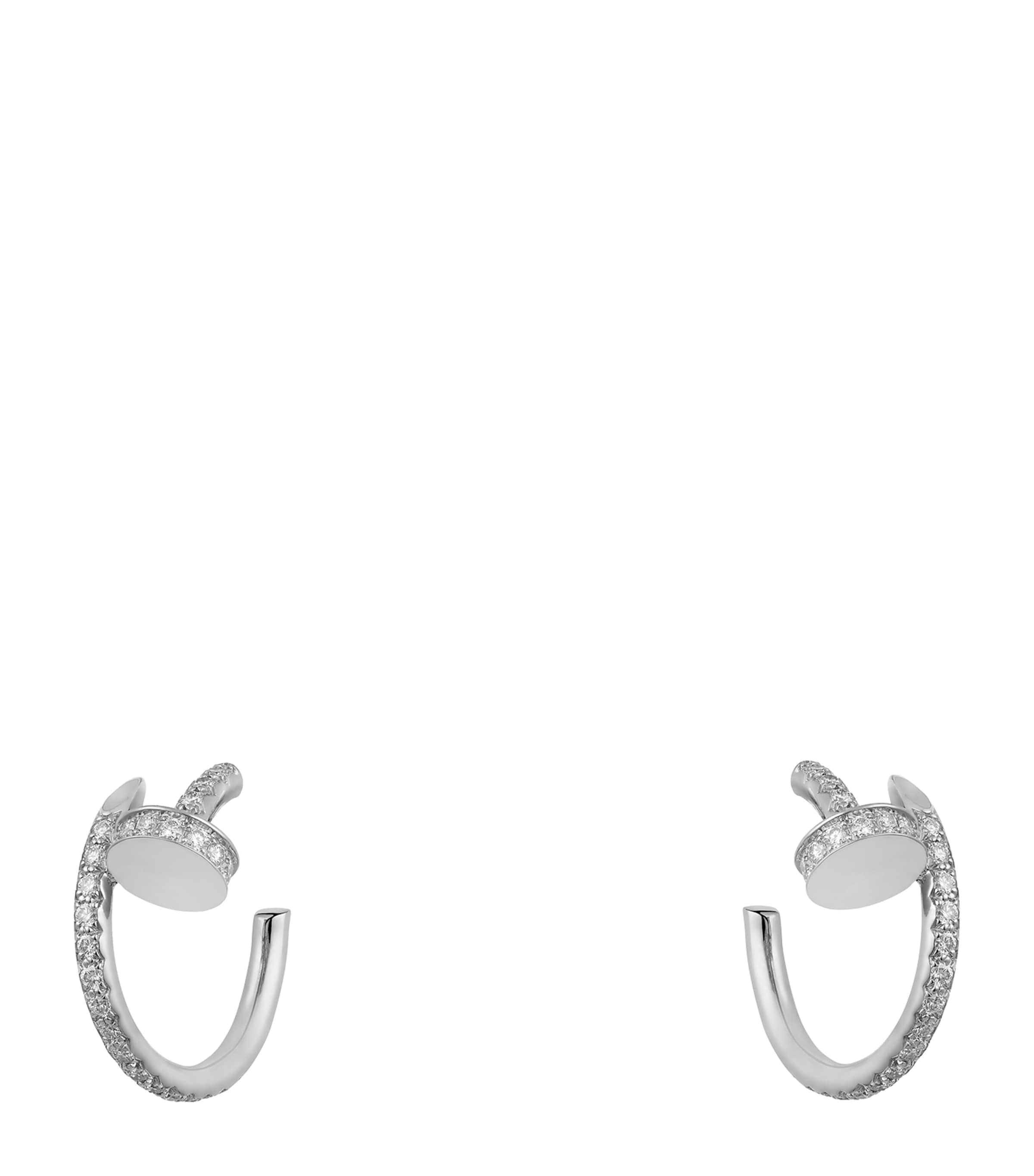 White Gold and Diamond Juste un Clou Earrings