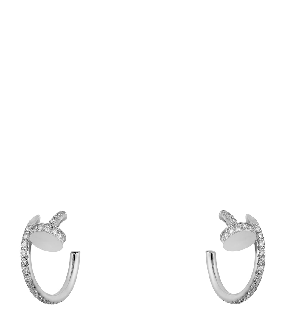 White Gold and Diamond Juste un Clou Earrings