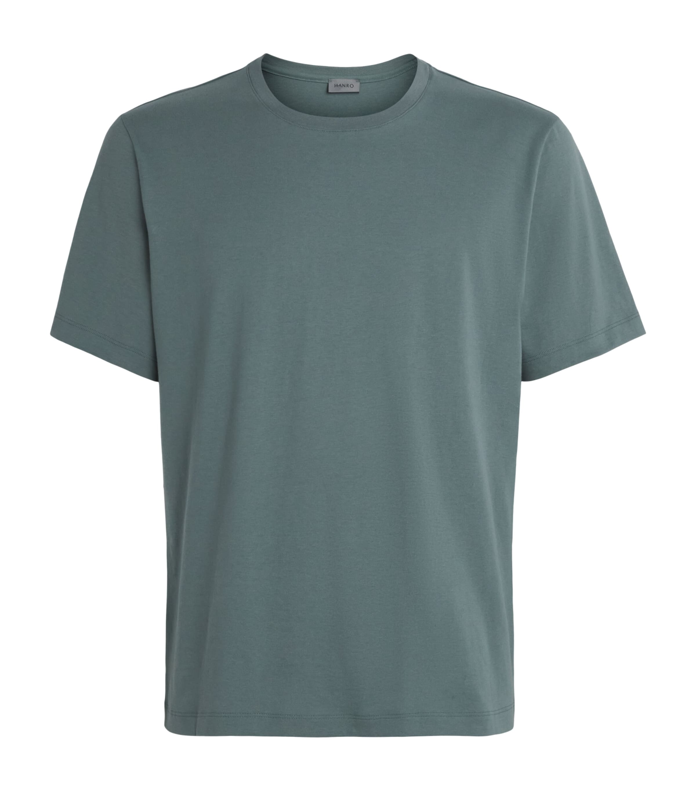 Hanro Mens Cotton Living Crew-Neck T-Shirt Studio Green