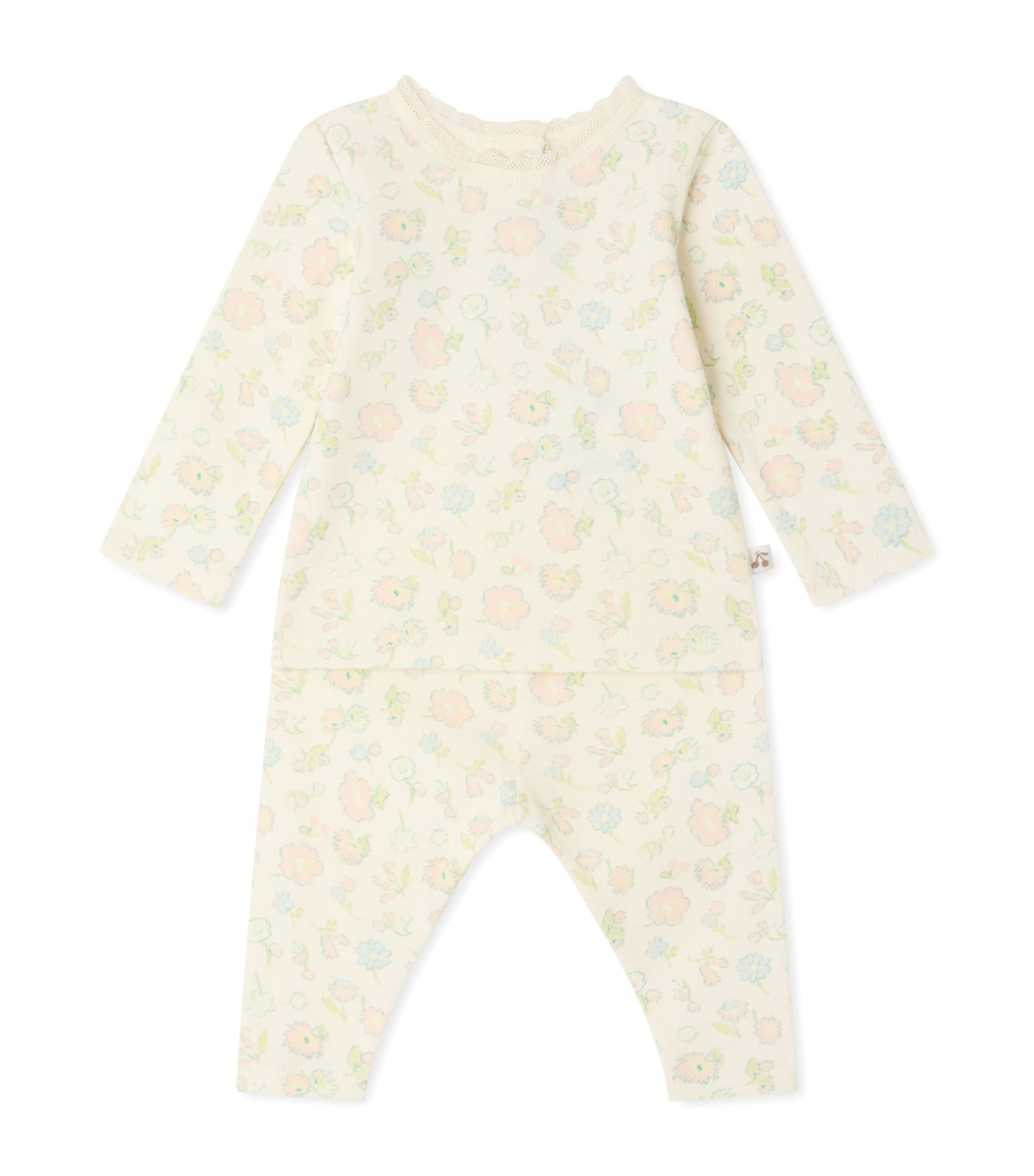 Cotton Floral Top and Trousers Set (1-18 Months)