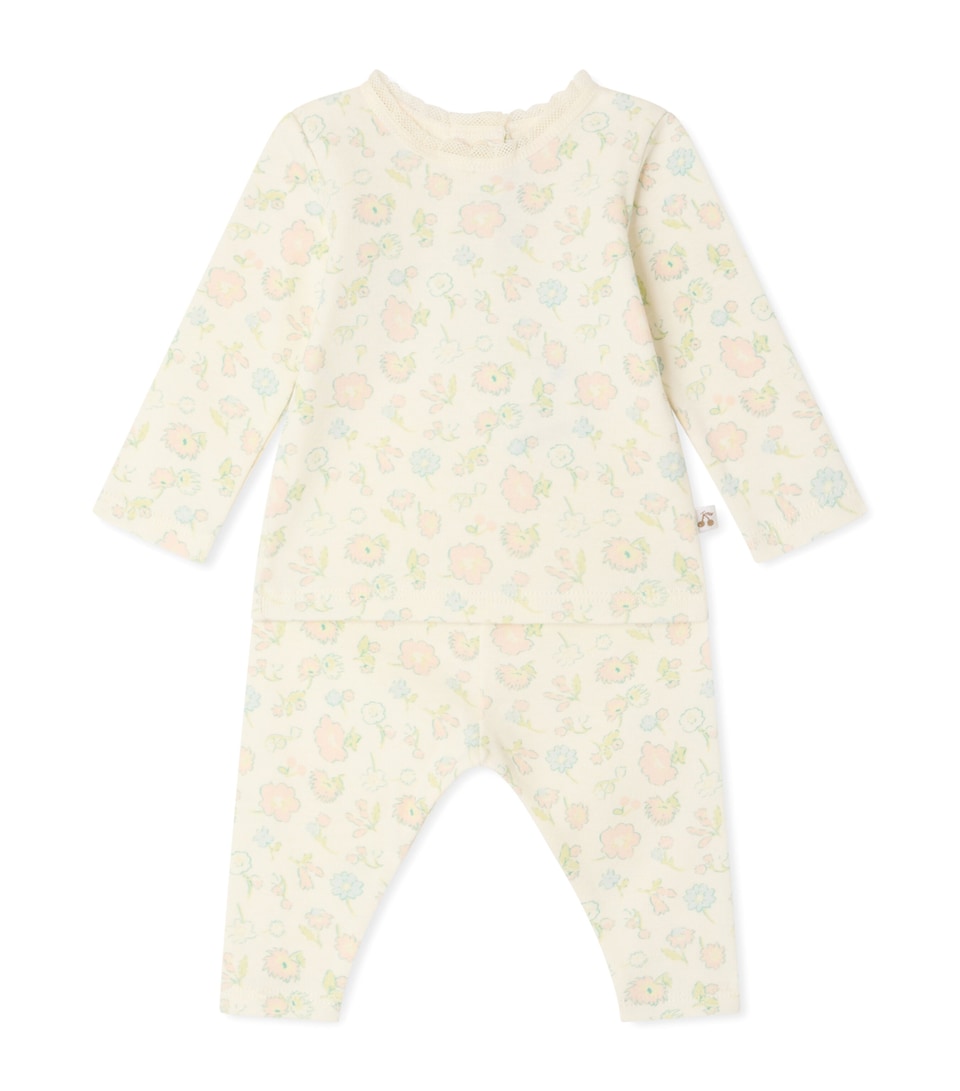 Cotton Floral Top and Trousers Set (1-18 Months)