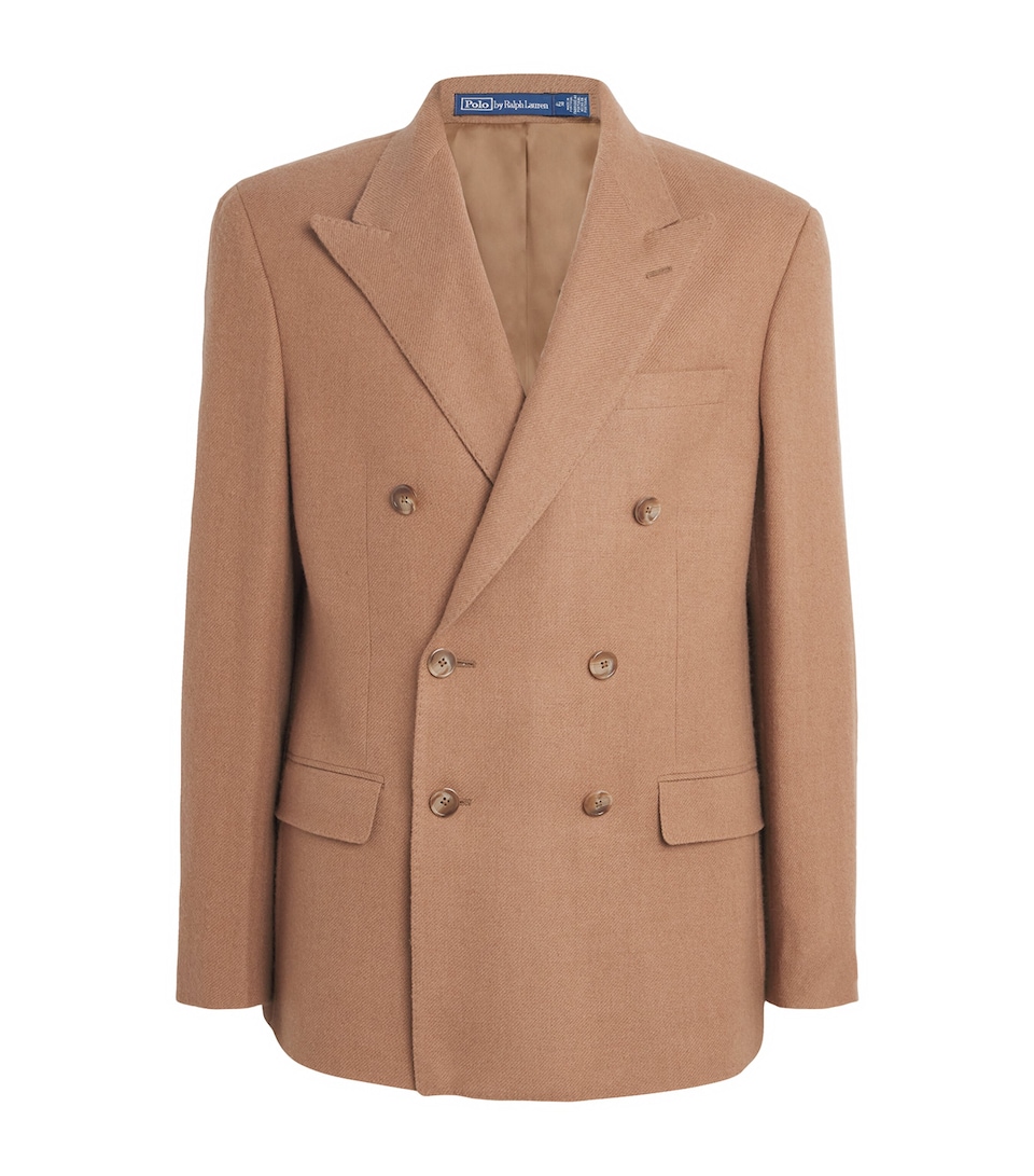 Camel Hair Double-Breasted Blazer