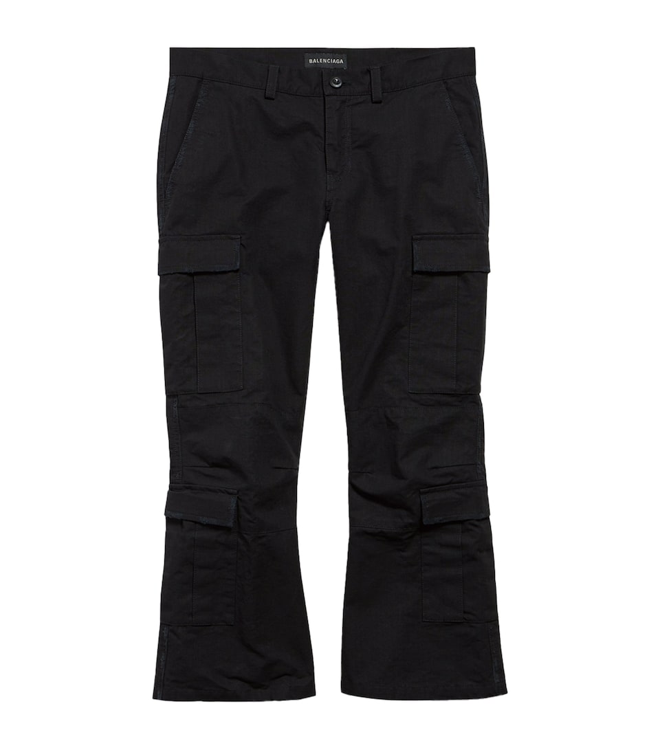 Cotton Capri Cargo Trousers