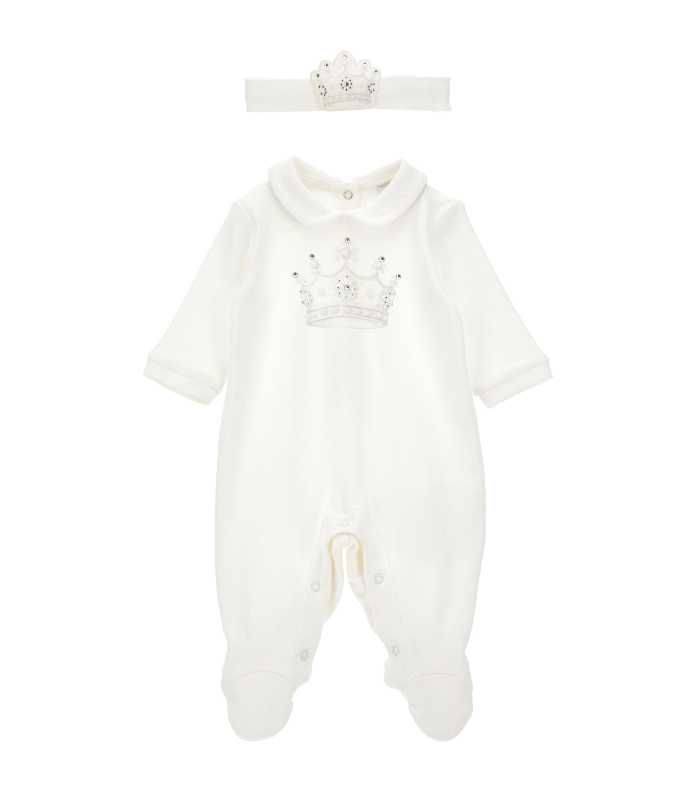 Organic Cotton Princess All-In-One and Headband Set (1-9 Months)