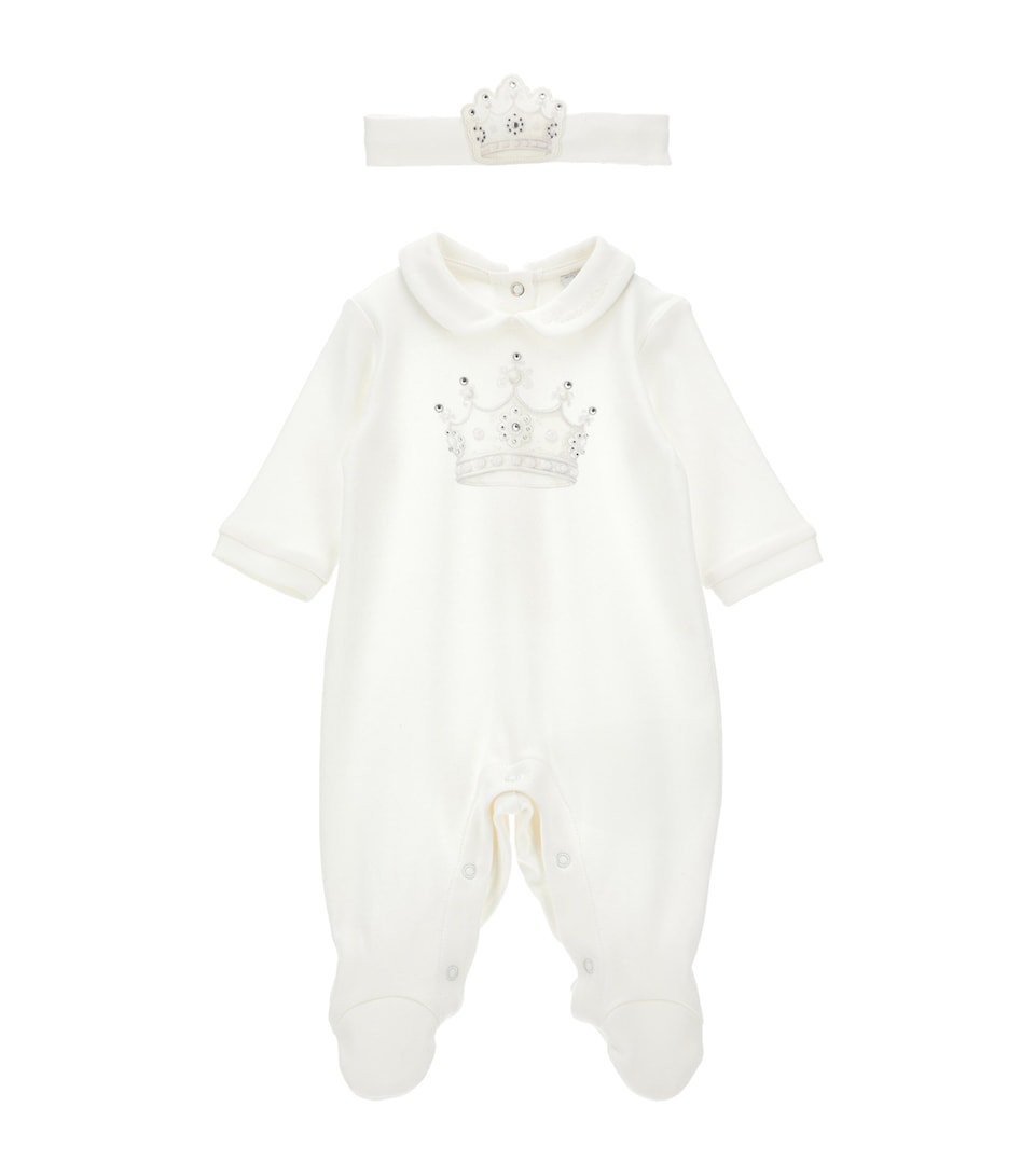 Organic Cotton Princess All-In-One and Headband Set (1-9 Months)