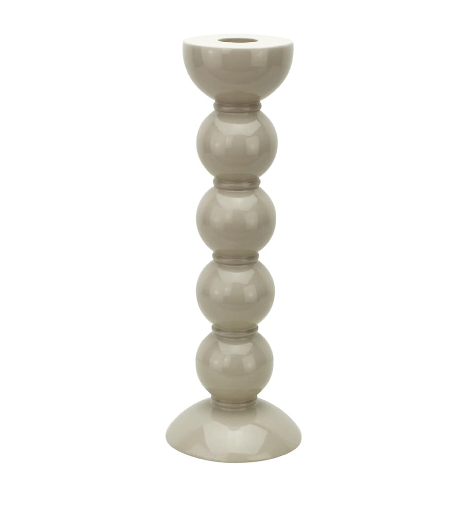 Addison Ross Tall Bobbin Candlestick Holder (24cm) Brown