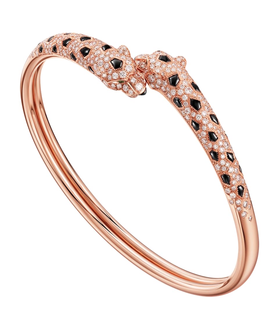 Rose Gold, Diamond, Emerald and Onyx Panthère de Cartier Bracelet