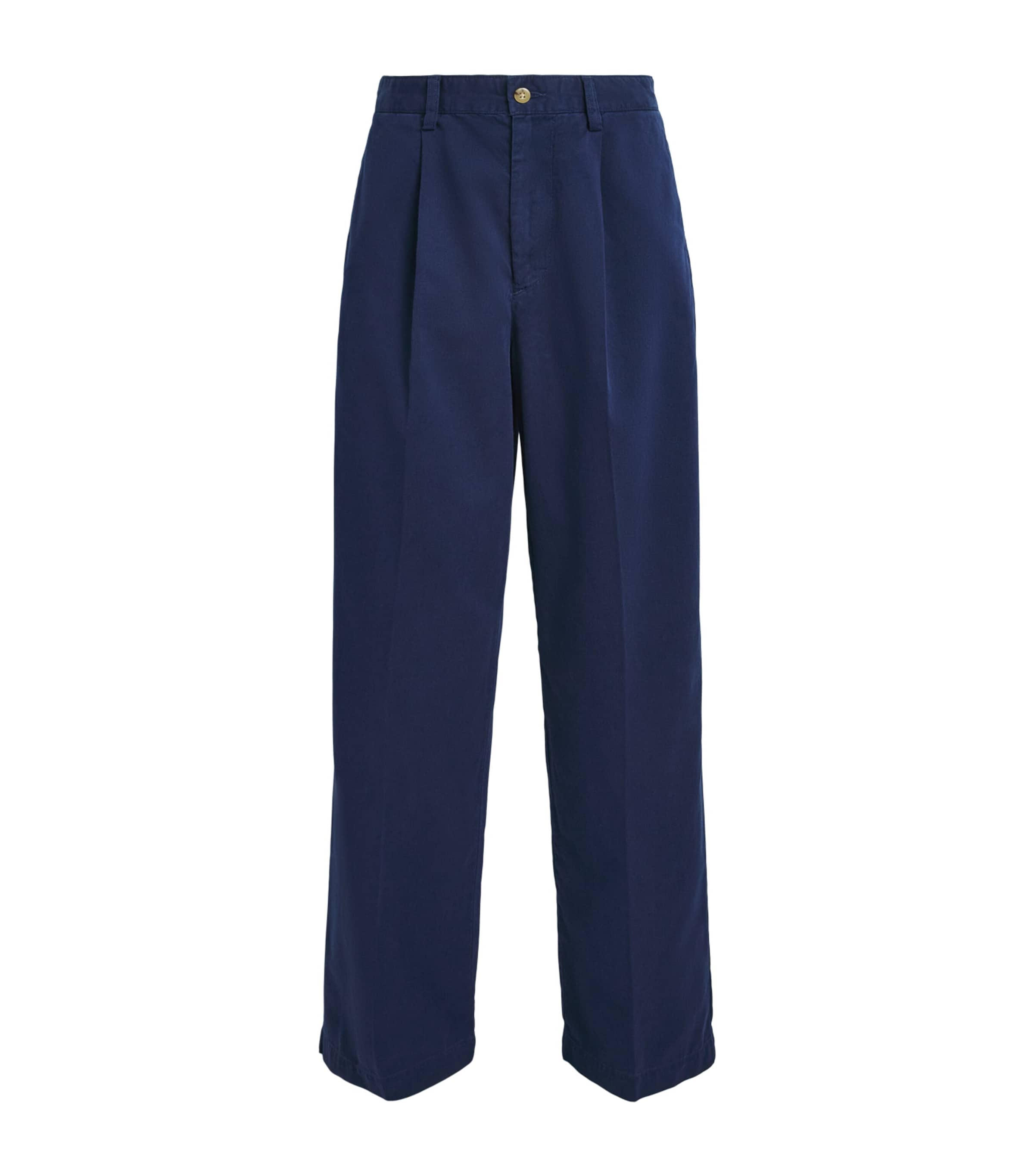 Polo Ralph Lauren Womens Linen Trousers Navy
