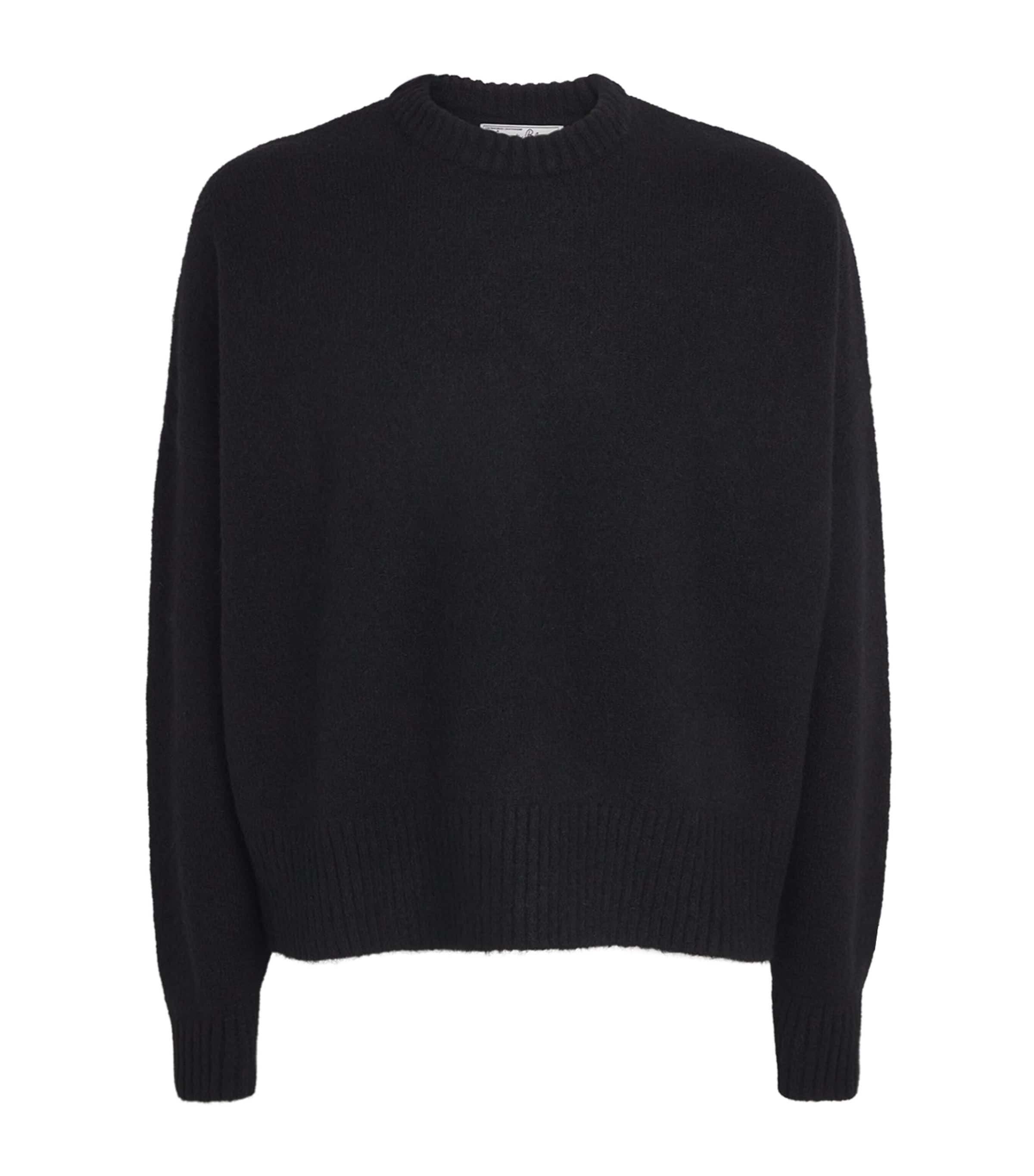 Wool-Blend Back Logo Sweater