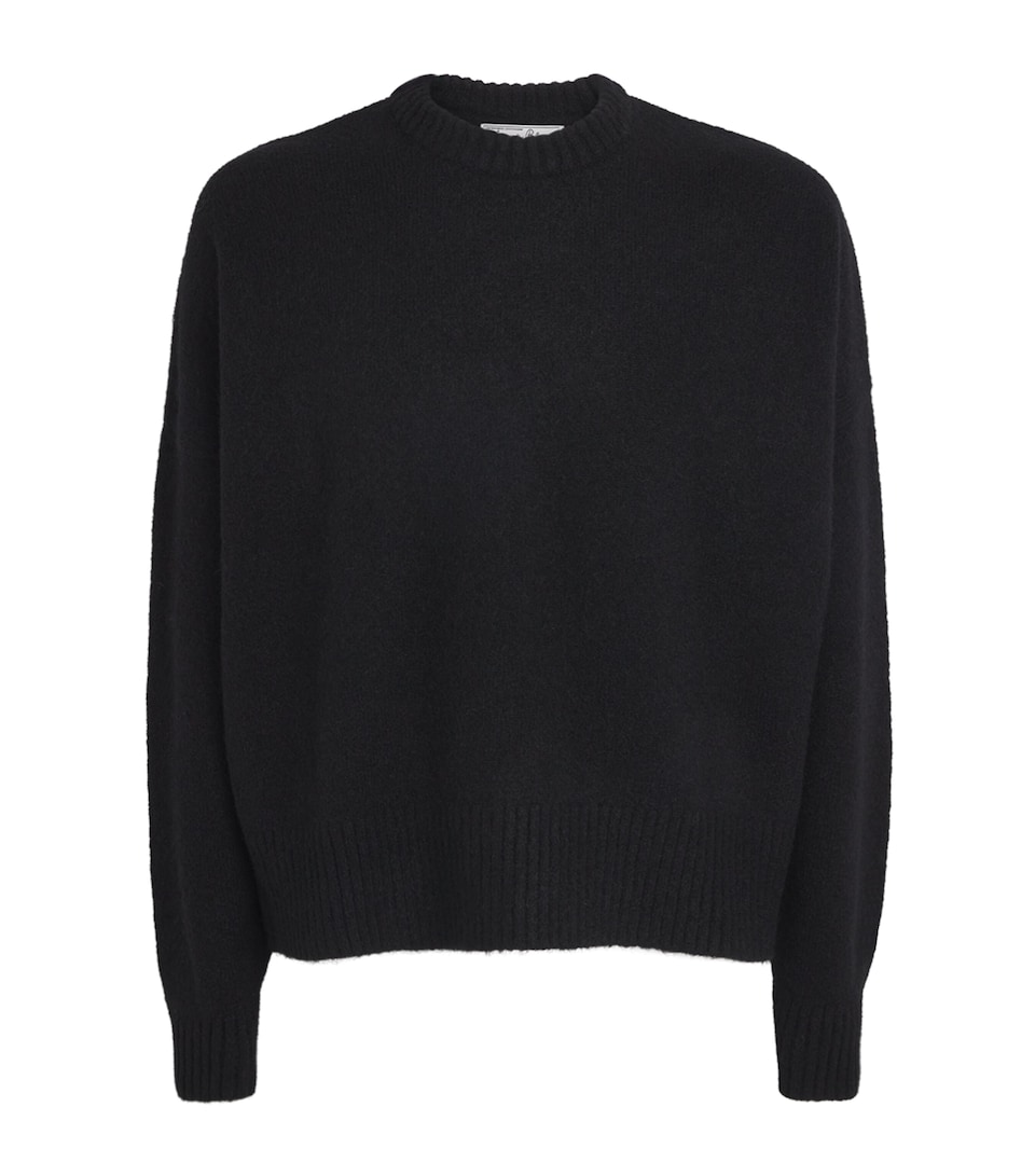 Wool-Blend Back Logo Sweater