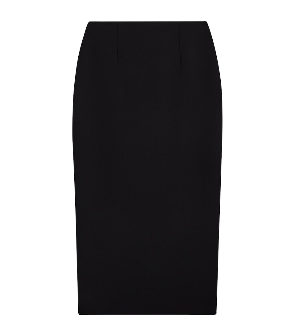Schiaparelli Womens Virgin Wool-Blend Bijoux Pencil Skirt Black