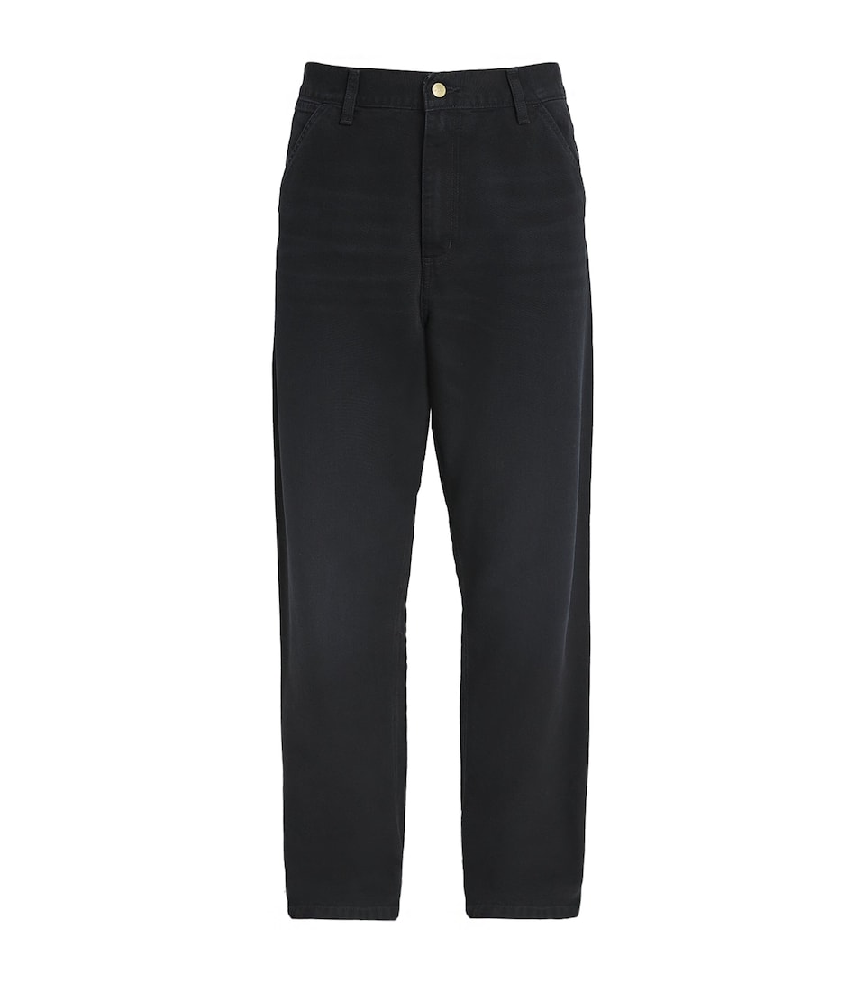 Carhartt WIP Mens Single Knee Straight Jeans Black