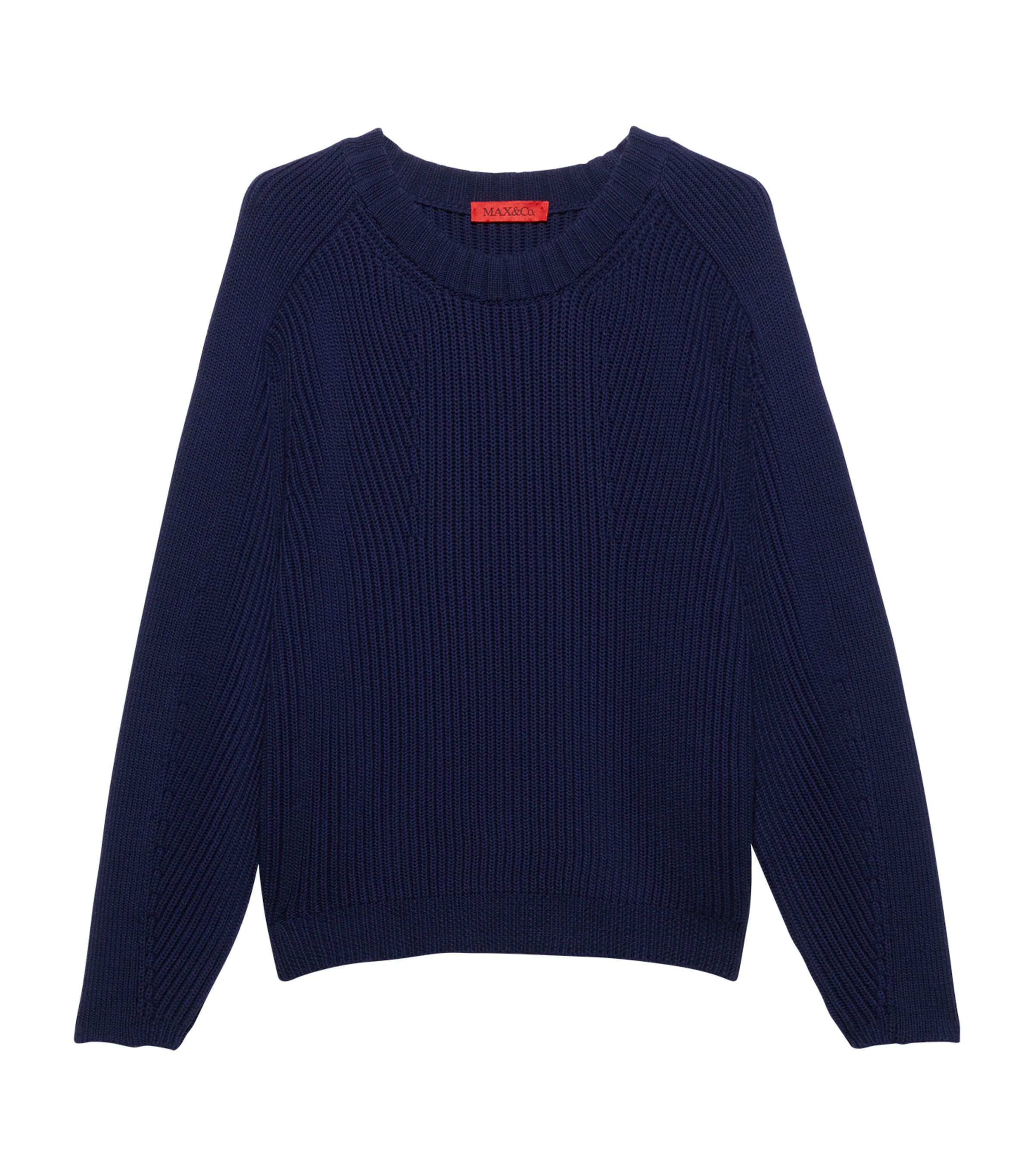Cotton-Blend Rib-Knit Sweater