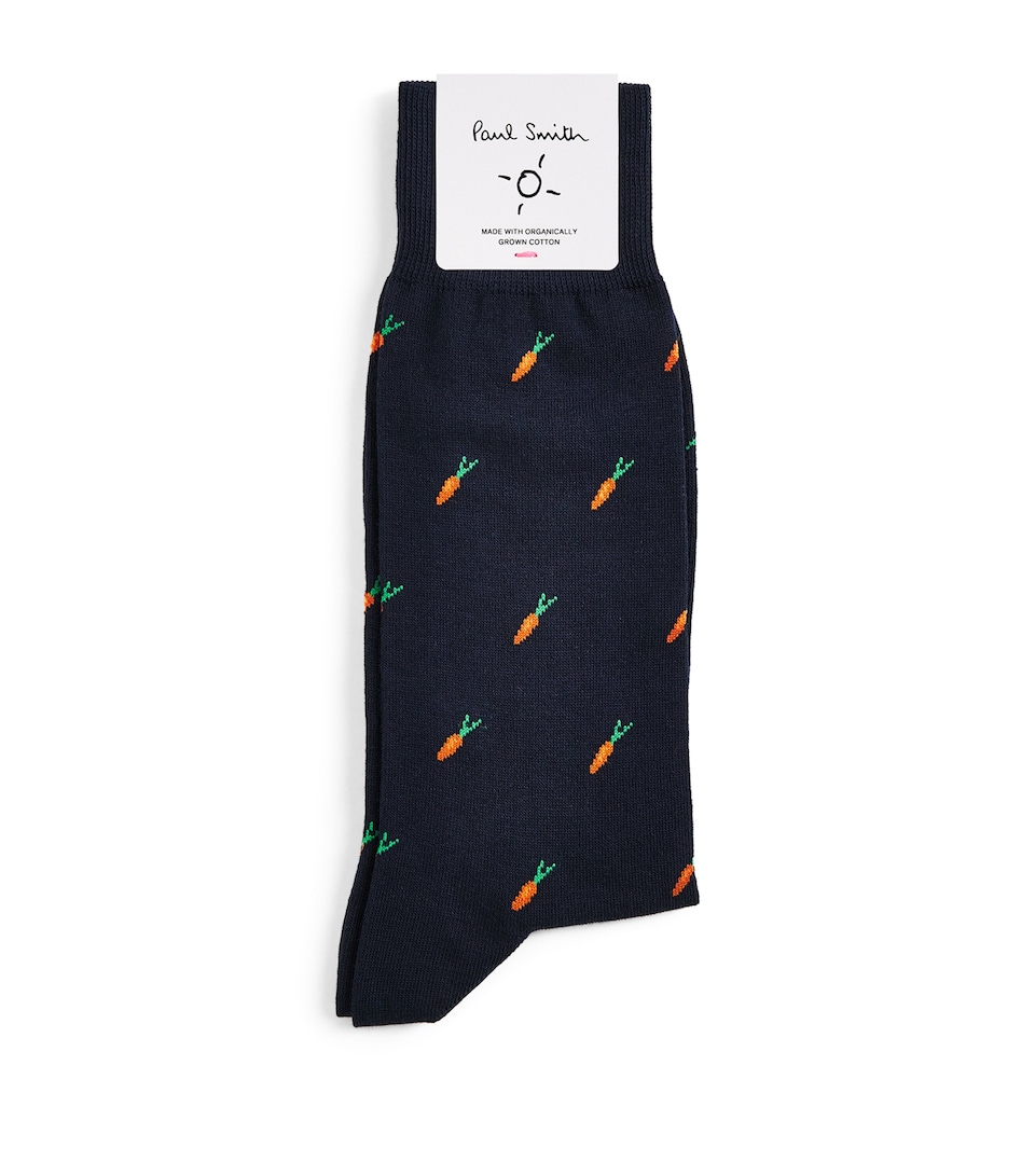 Cotton-Blend Carrot Socks