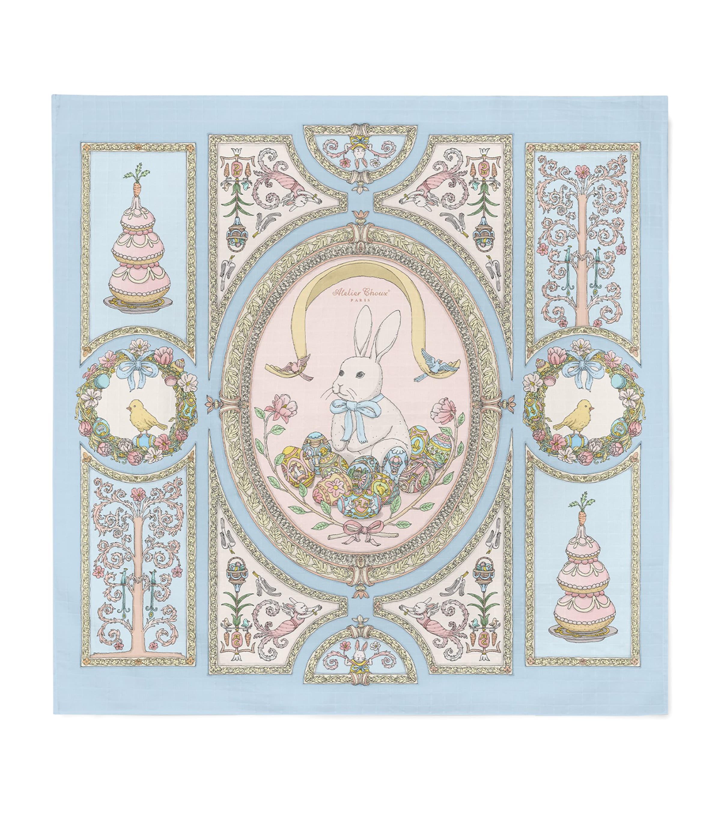 Atelier Choux Organic Cotton Spring Bunny Blanket (100cm x 100cm)