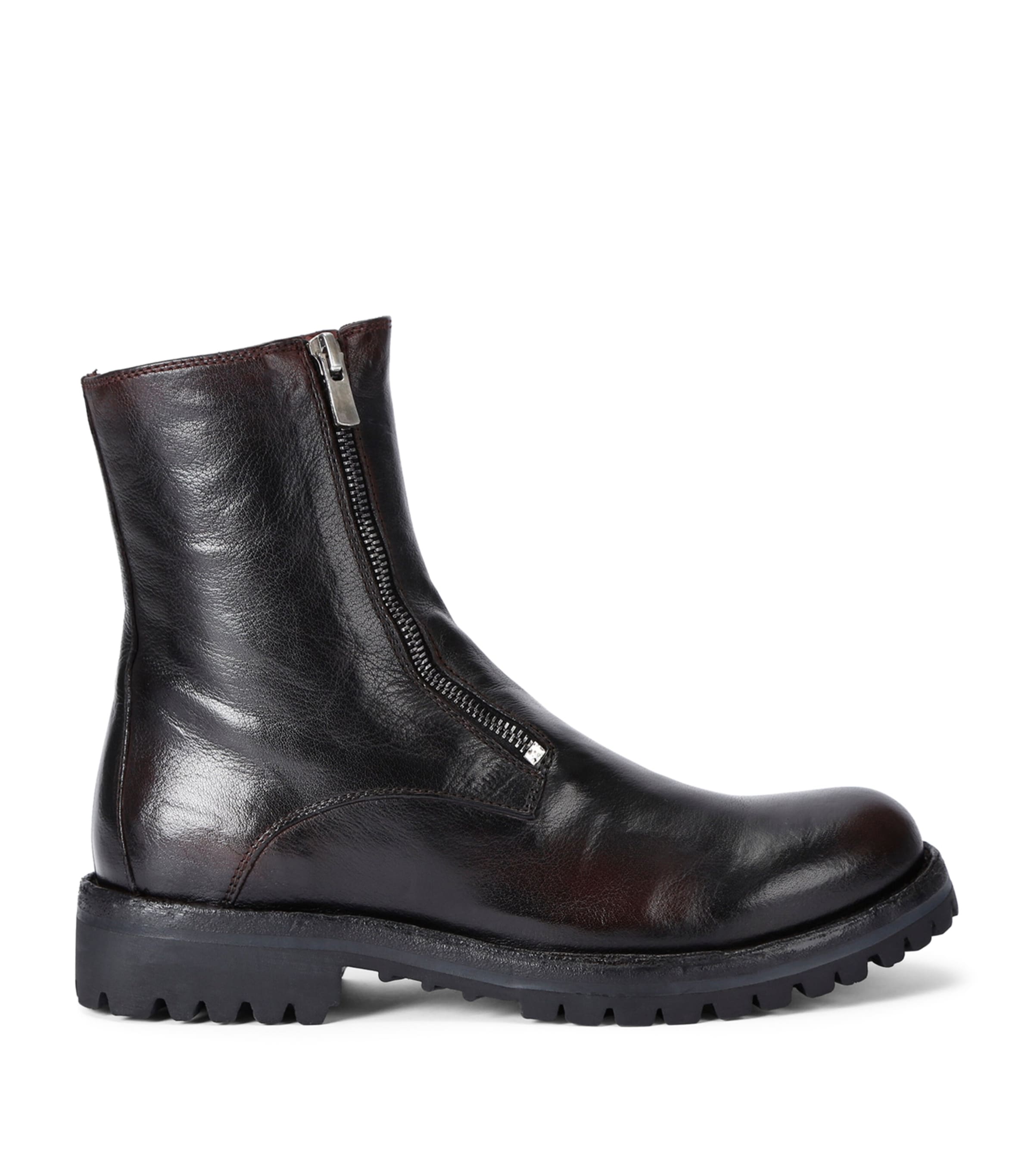 Officine Creative Leather Loraine Ankle Boots Black