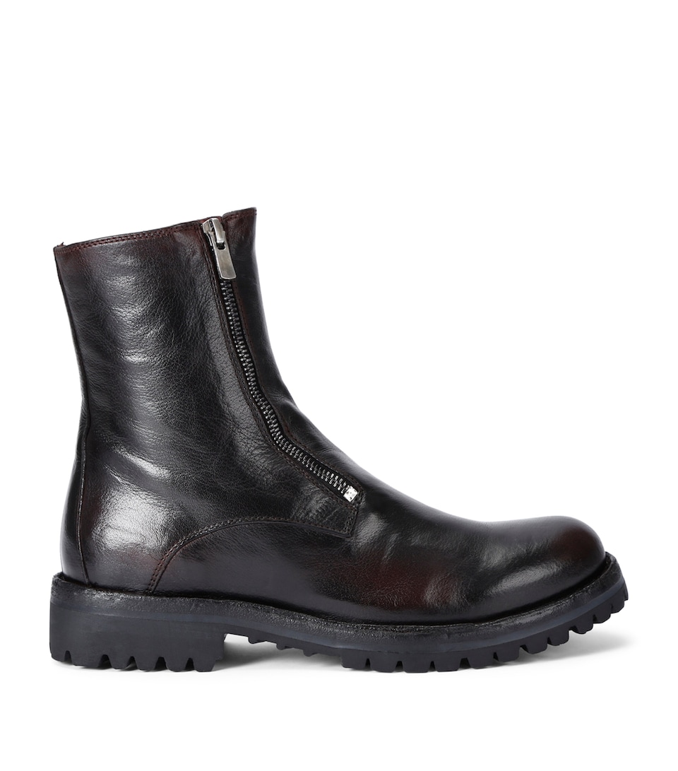 Officine Creative Leather Loraine Ankle Boots Black