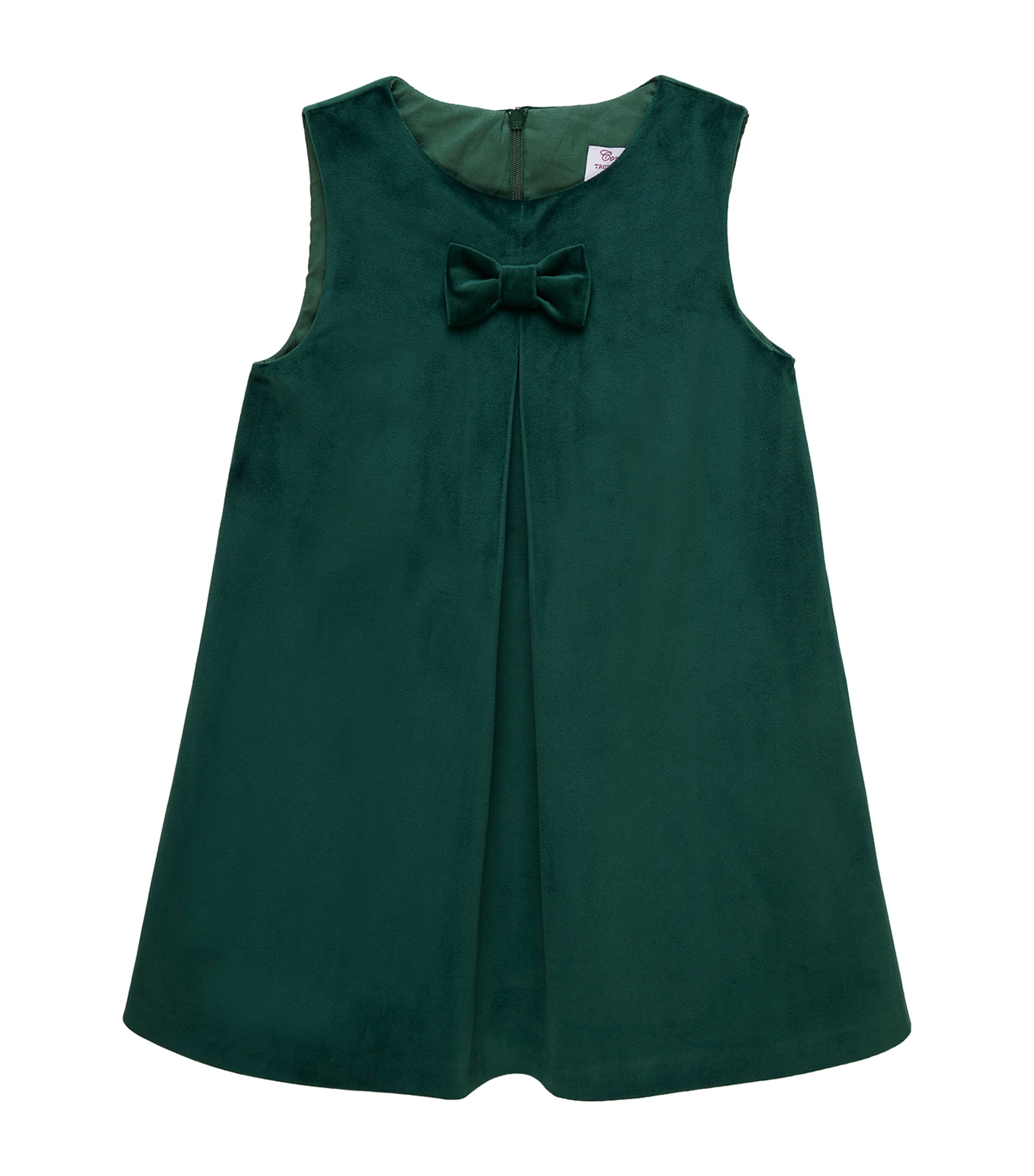 Trotters Velvet Bow Esme Dress (2-5 Years) Green