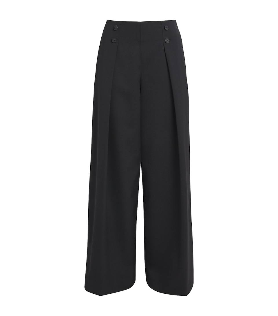 Pleated Wide-Leg Trousers
