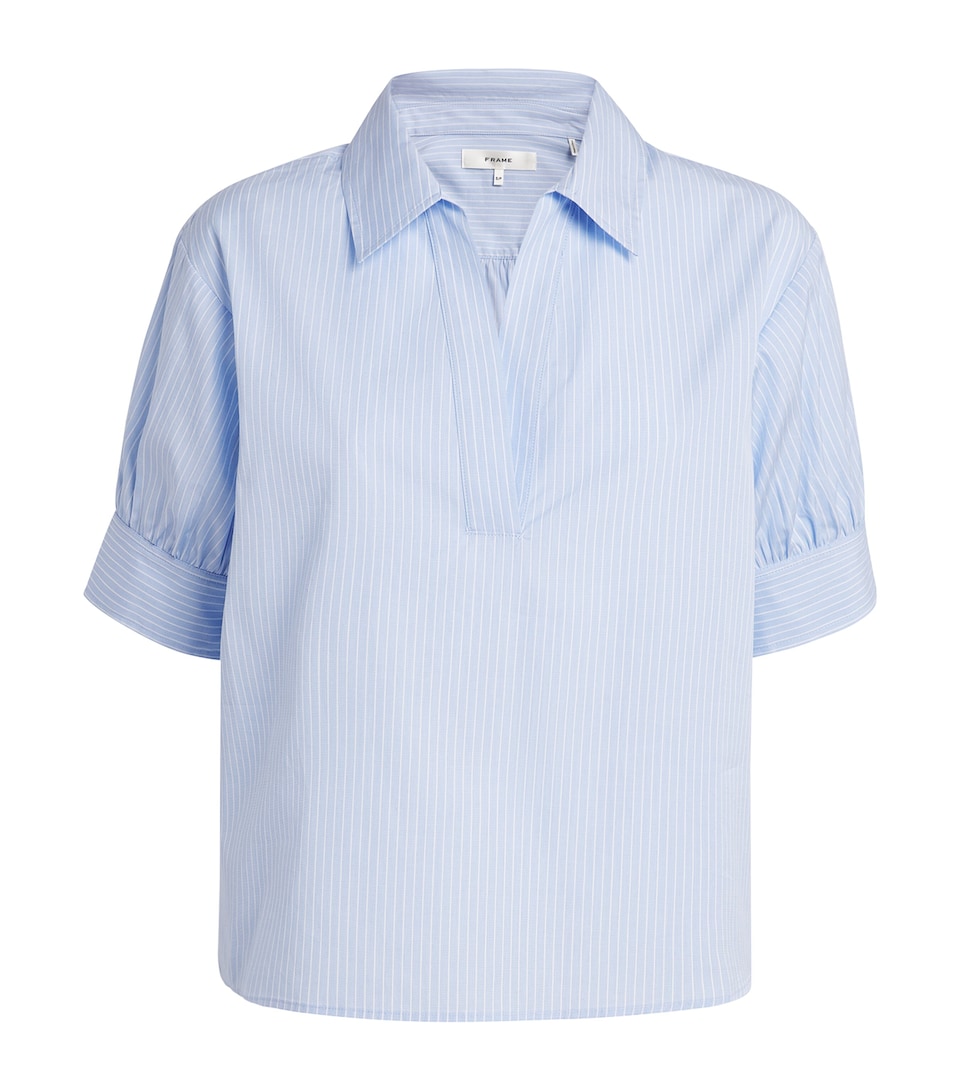 Stripe The V-Neck Popover Top