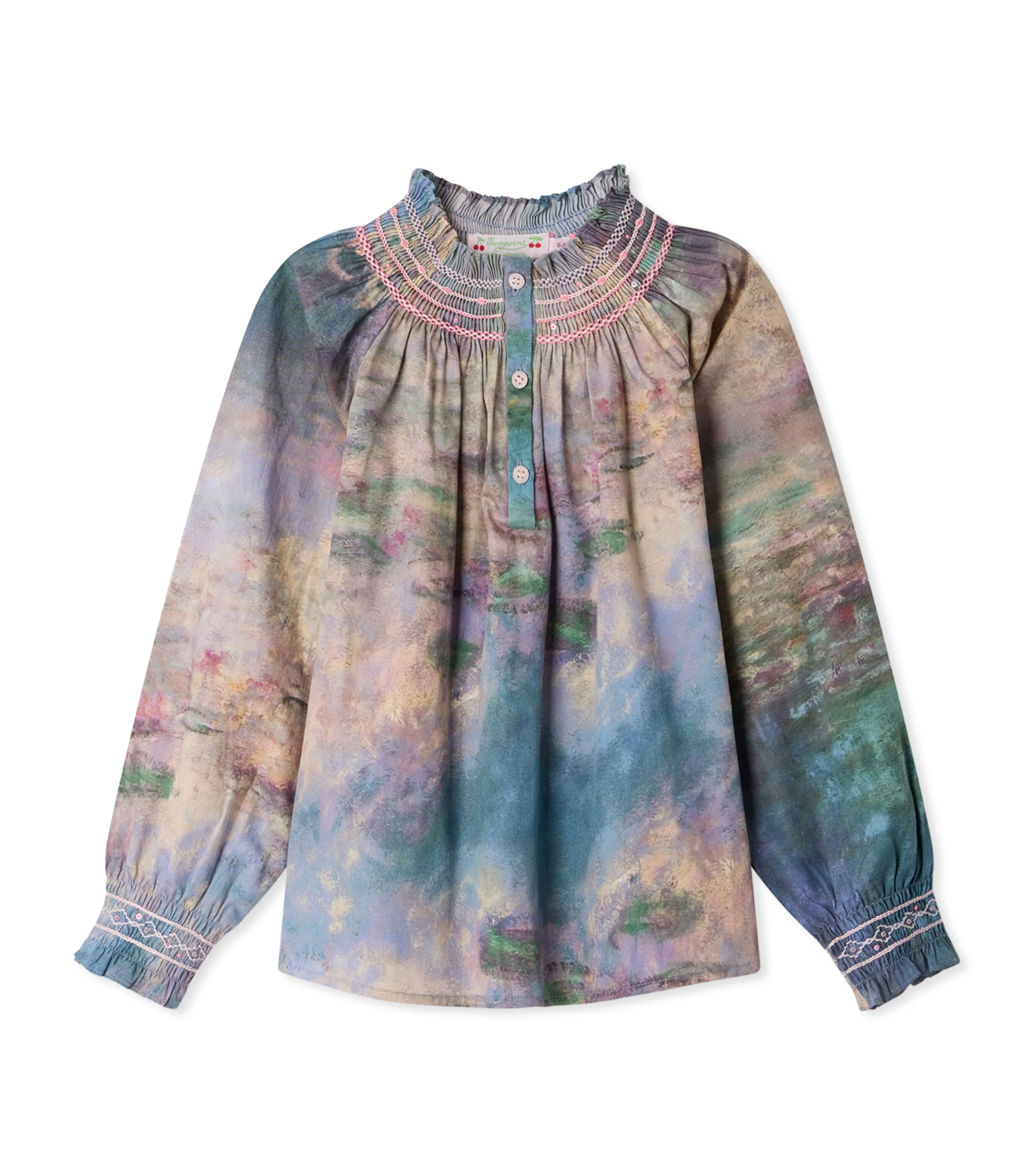 Bonpoint x MoMA Printed Blouse (4-8 Years) Bleu Ardoise