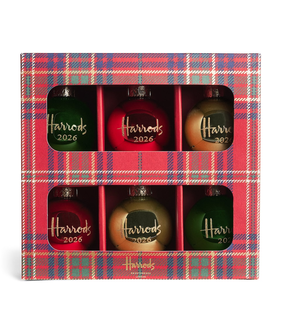 Harrods 2026 Year Bauble (Set of 6) Pink