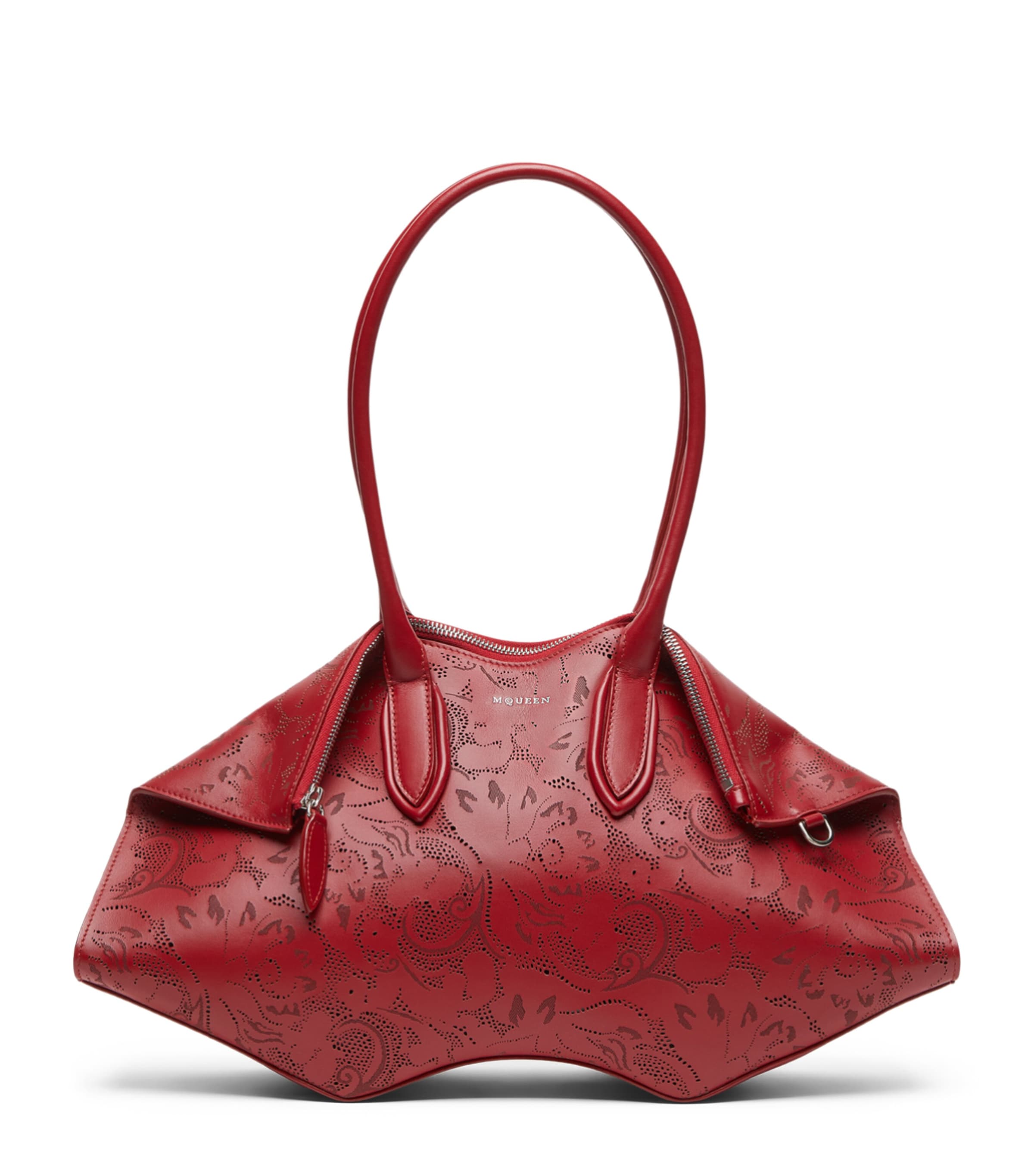 McQueen Leather Manta Top-Handle Bag