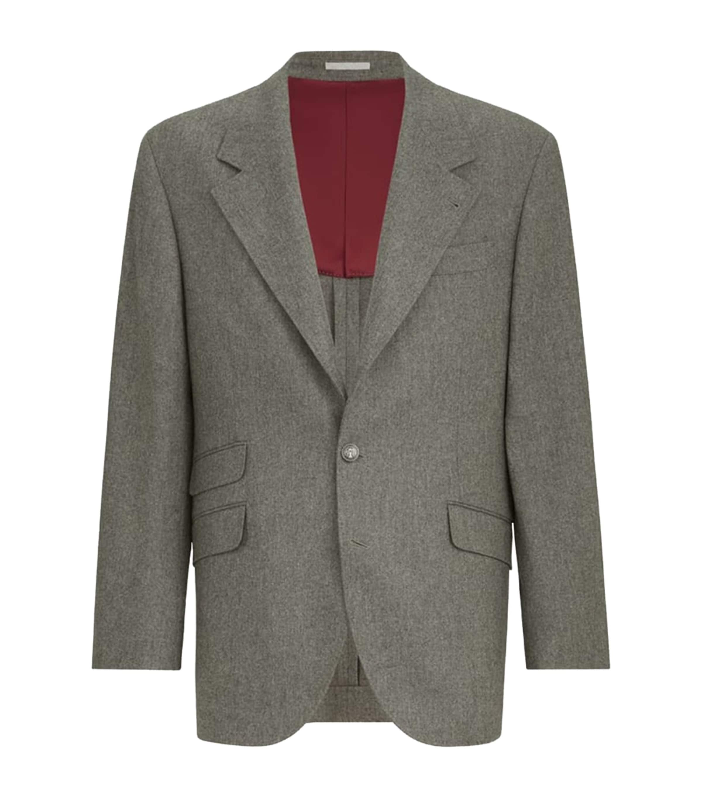 Brunello Cucinelli Mens Virgin Wool Flannel Two-Piece Suit