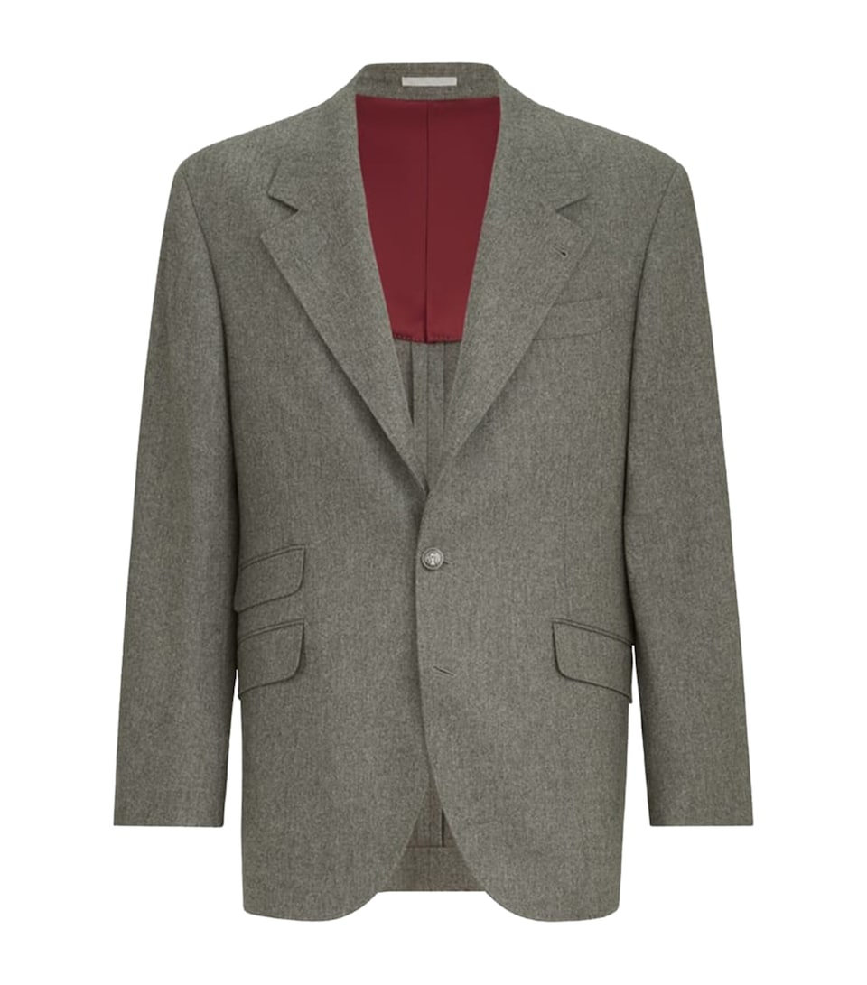 Brunello Cucinelli Mens Virgin Wool Flannel Two-Piece Suit