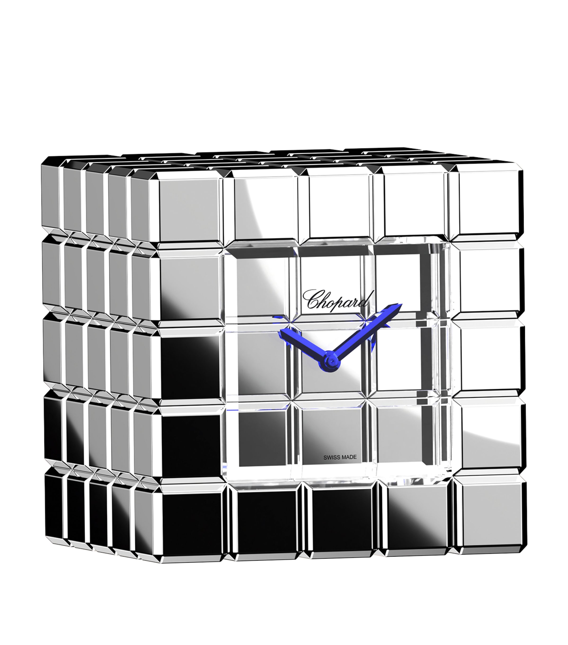 Chopard Ice Cube Table Clock Silver