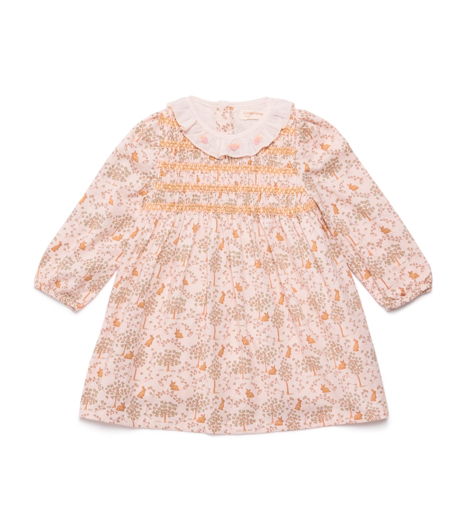 Cotton Bunny Meadow Trixie Smock Dress (6-36 Months)