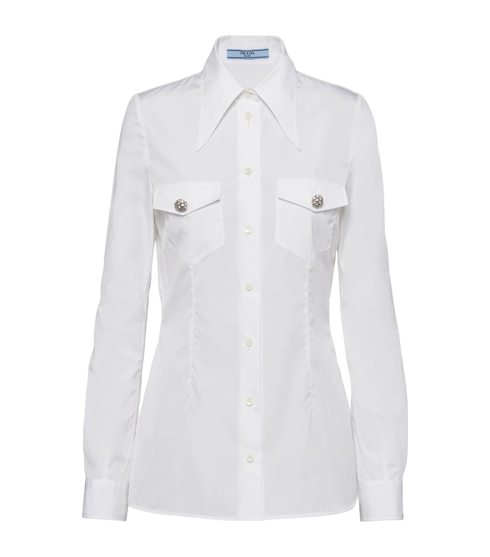 Cotton Button-Detail Shirt