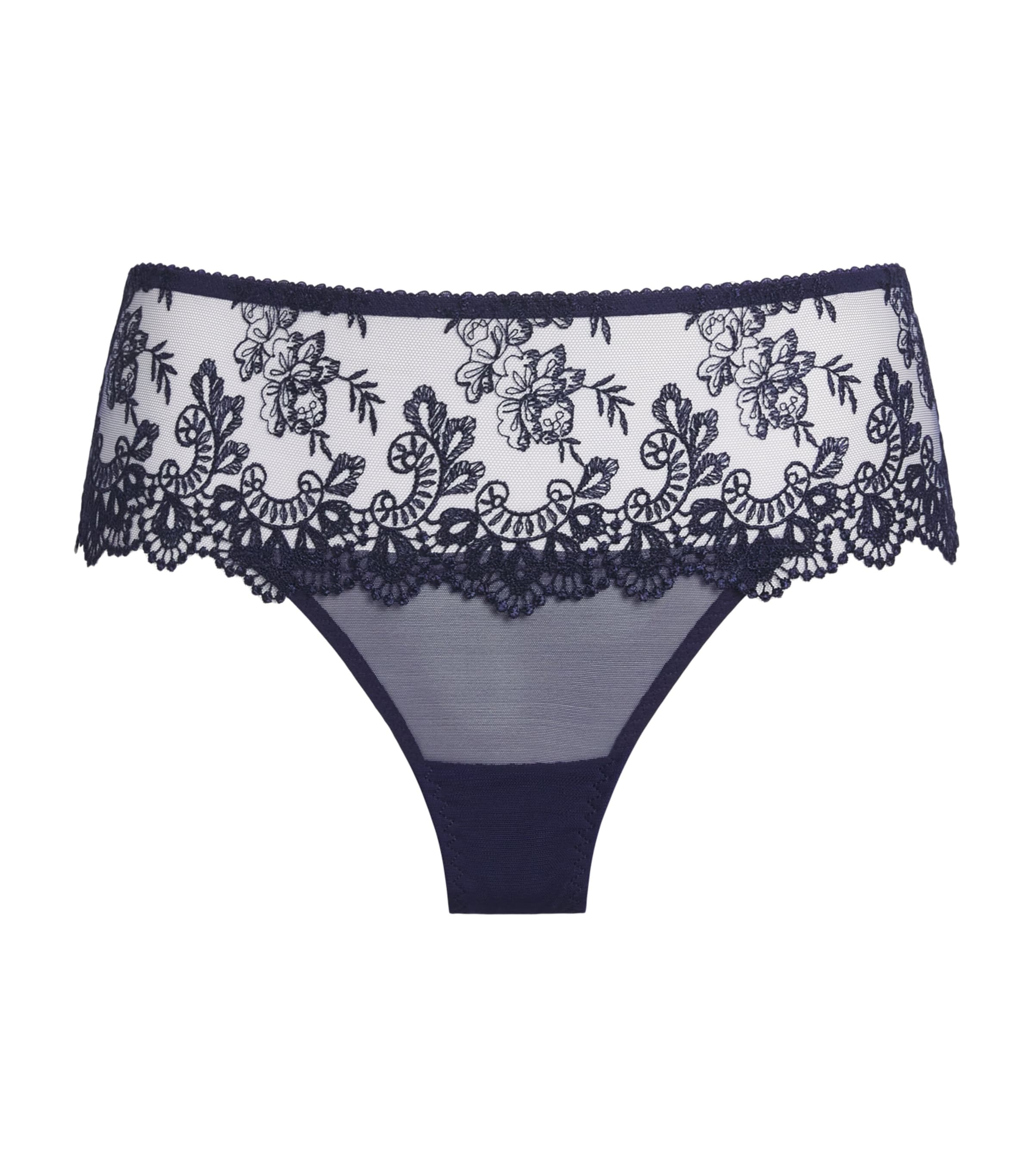 Simone Perele Womens Lace Passion Briefs Midnight