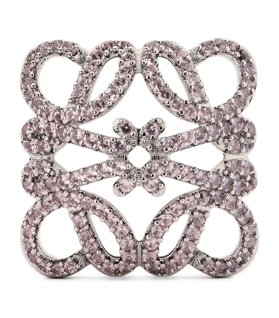 LOEWE Embellished Bombe Anagram Dice Charm Silver/pink