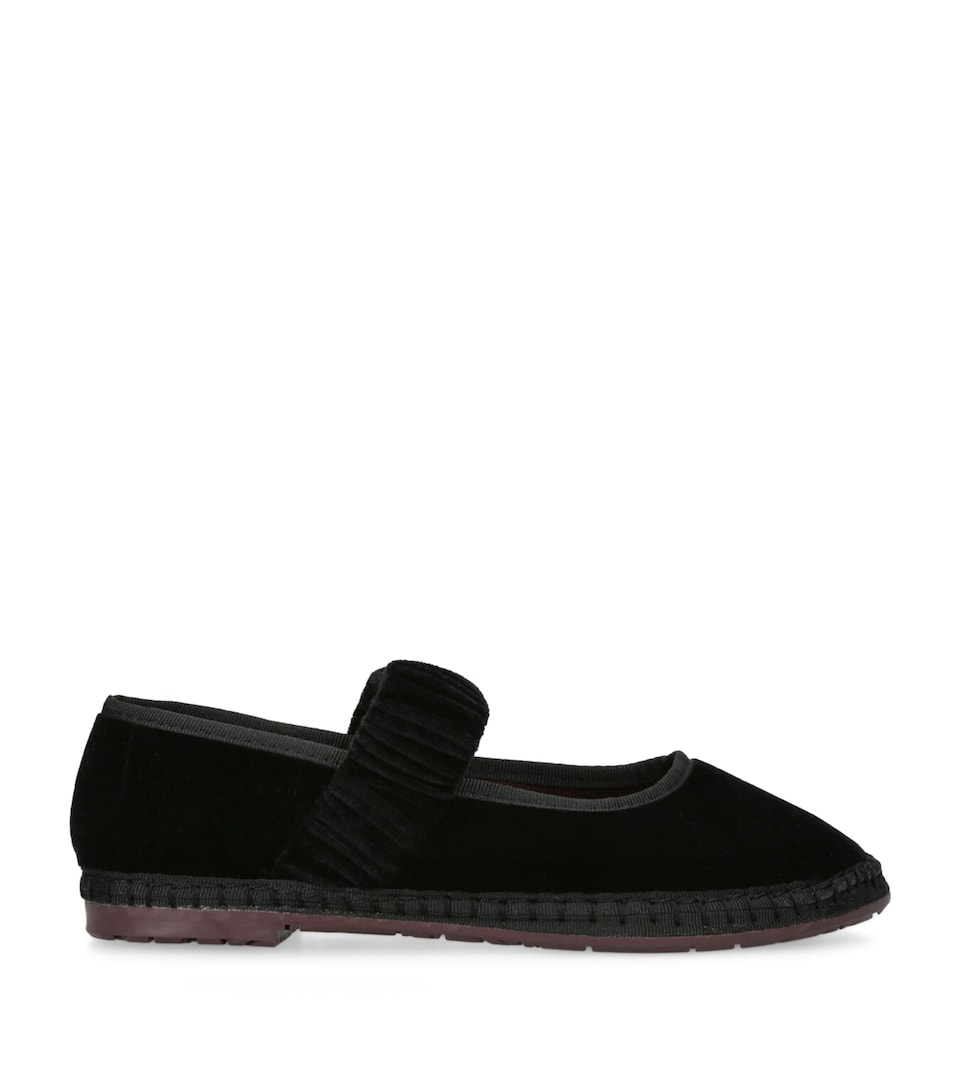 Flabelus Velvet Mafalda Espadrilles Black